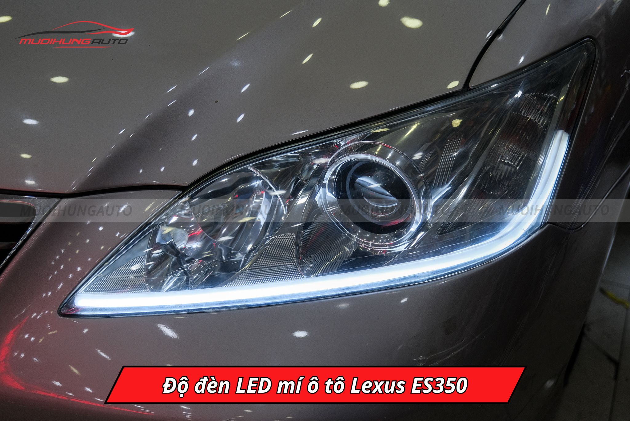 Độ đèn LED mí cho Lexus ES350