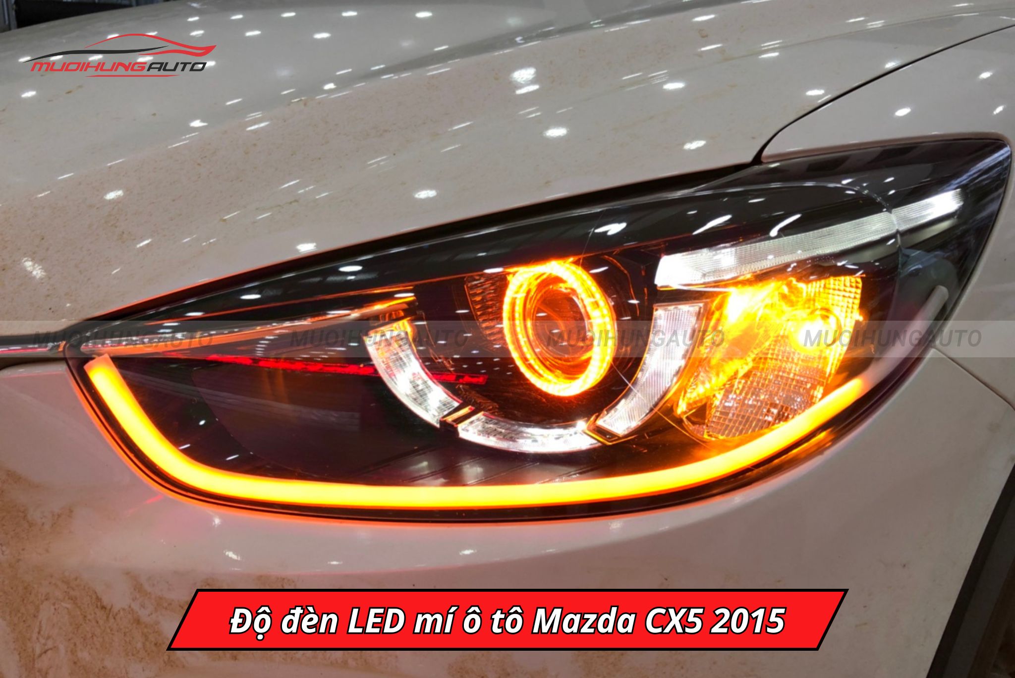 Độ đèn LED mí cho Mazda CX5 2015
