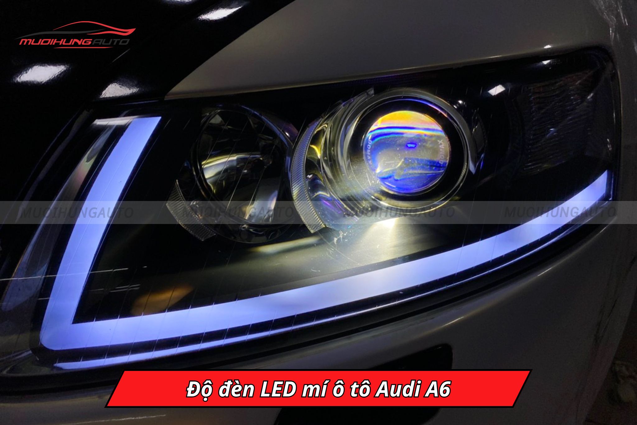 Độ đèn LED mí cho ô tô Audi A6
