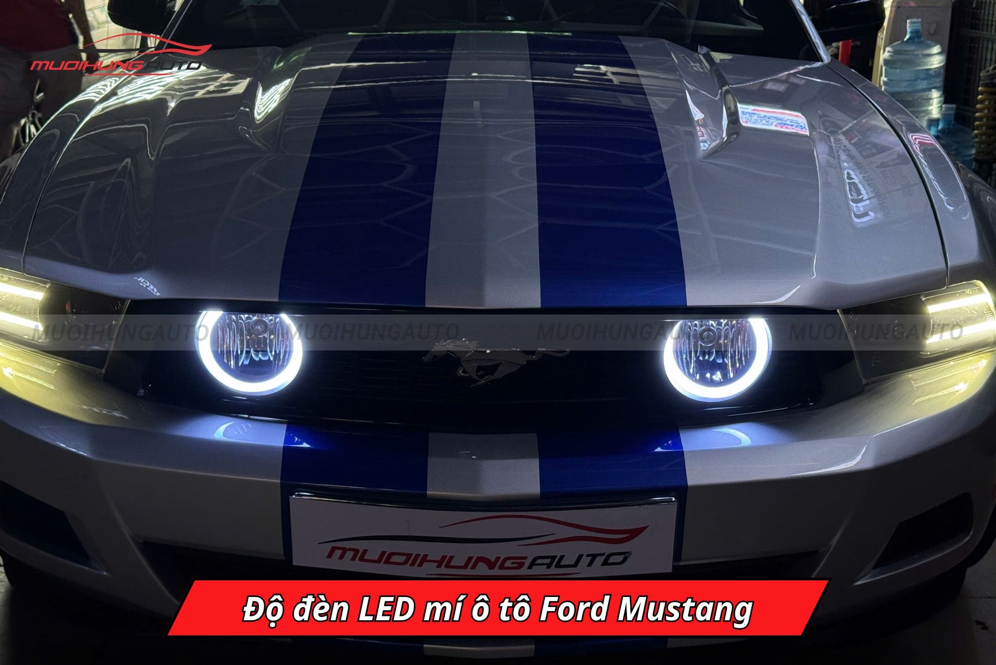 Độ đèn LED mí cho ô tô Ford Mustang