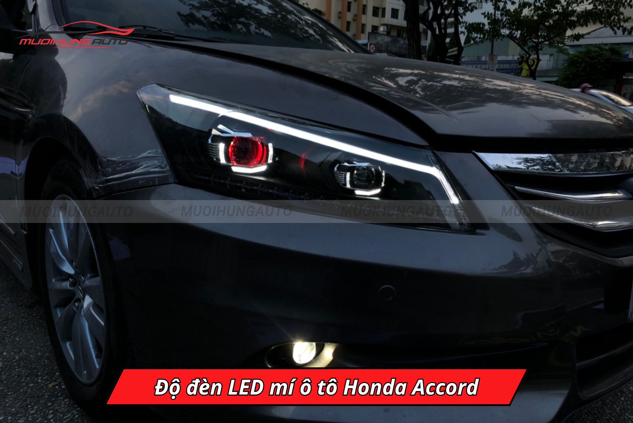 Độ đèn LED mí cho ô tô Honda Accord