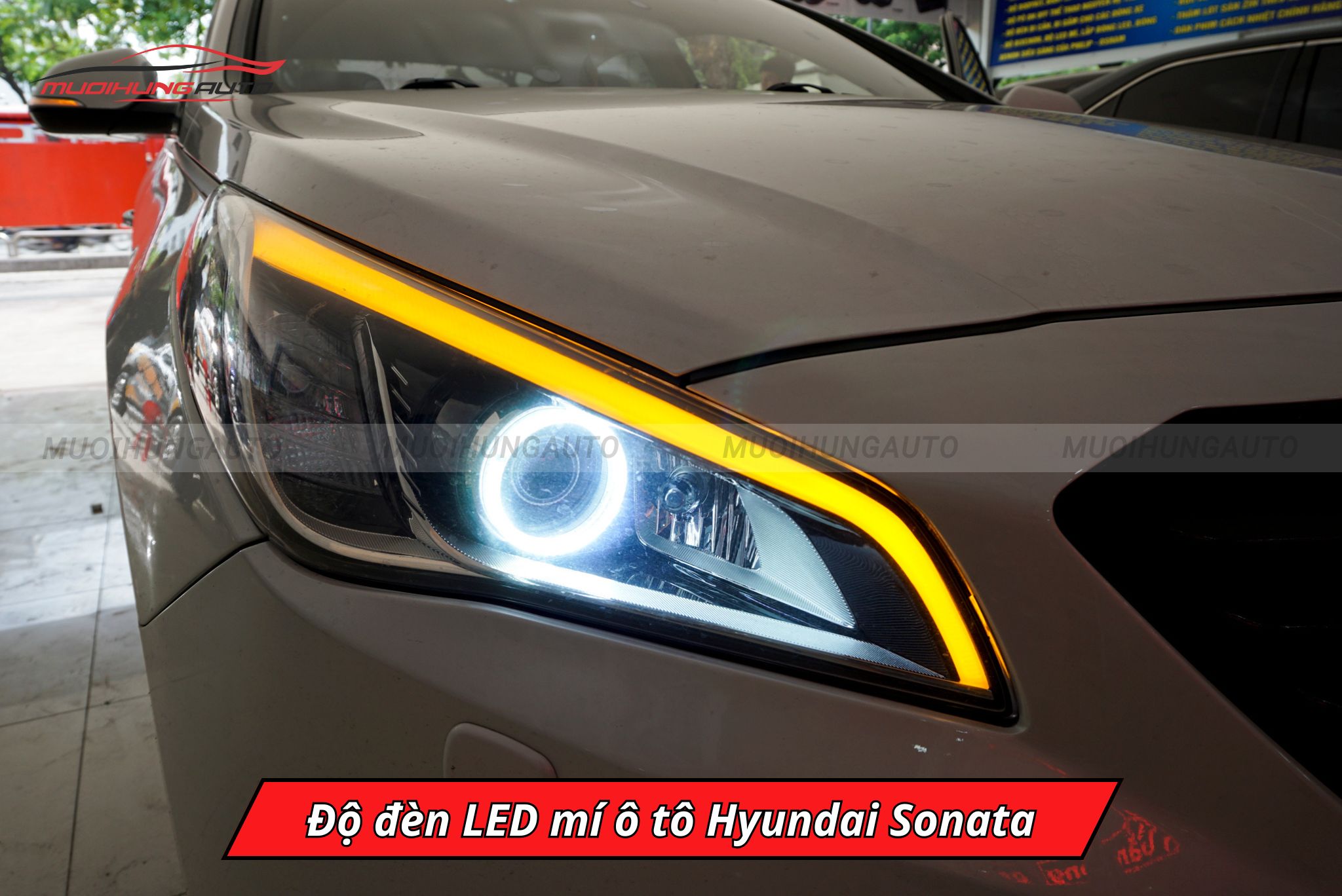 Độ đèn LED mí cho ô tô Hyundai Sonata