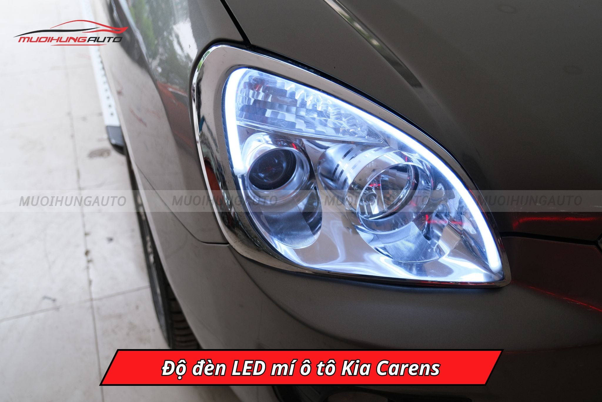 Độ đèn LED mí cho ô tô Kia Carens