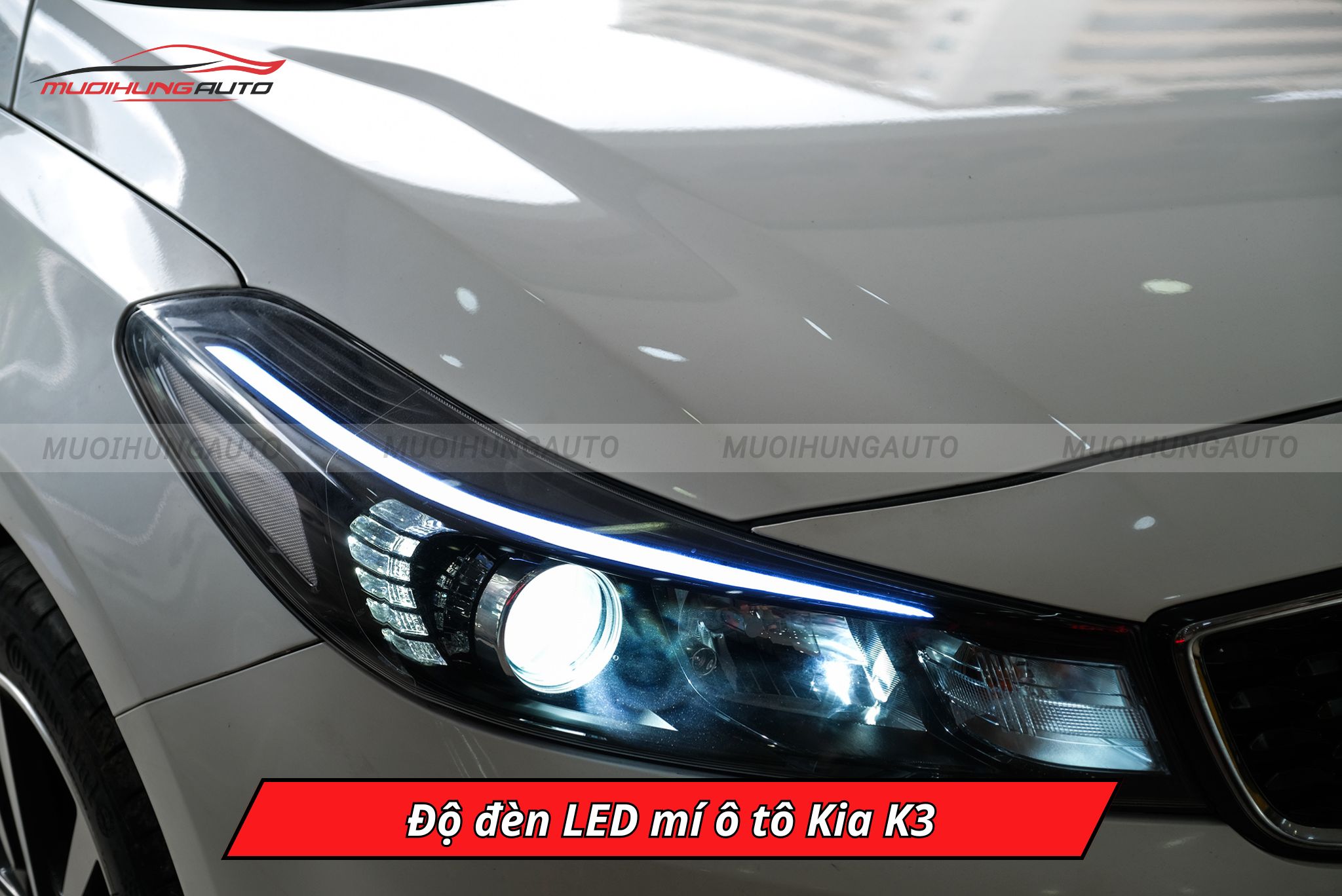 Độ đèn LED mí cho ô tô Kia K3