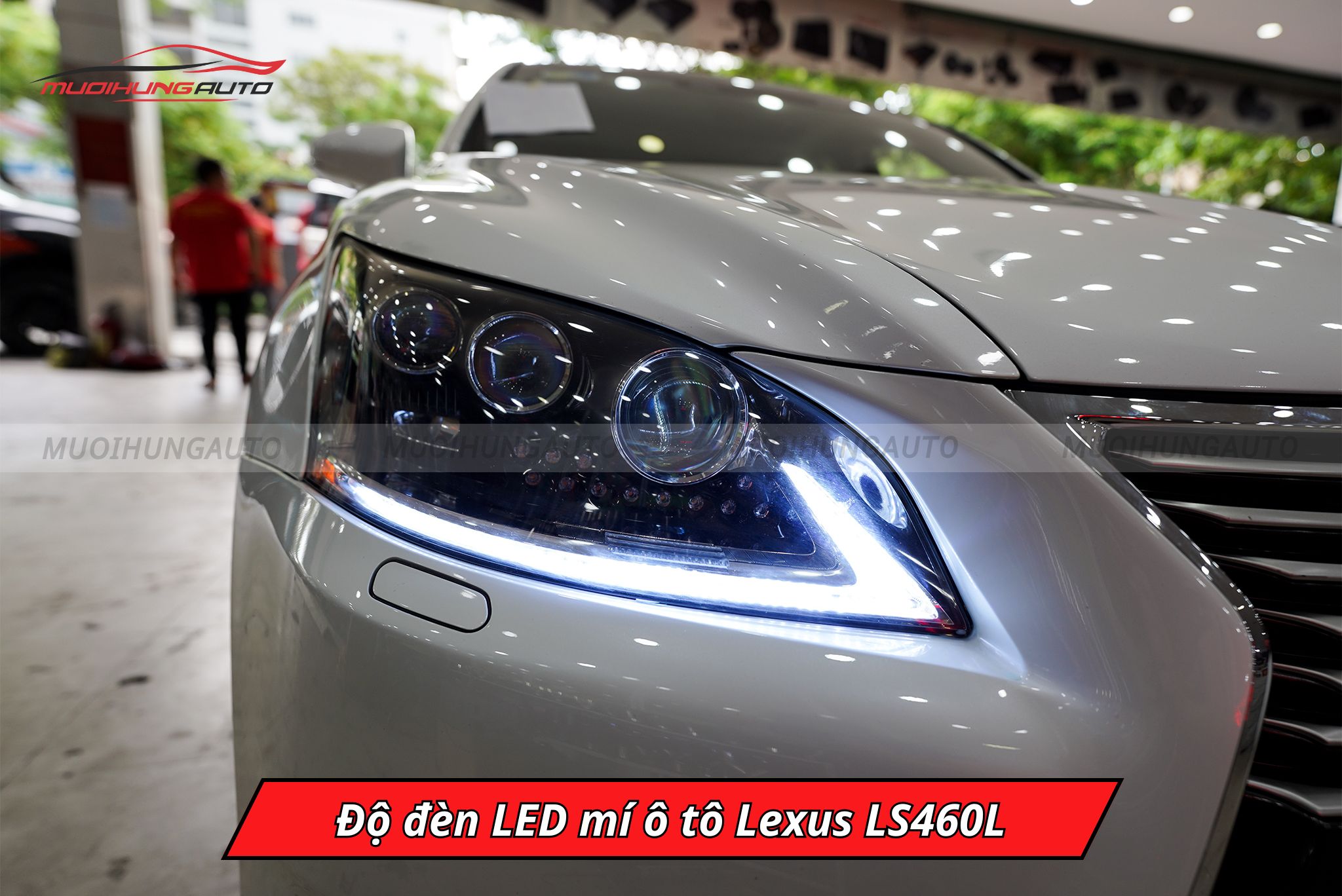 Độ đèn LED mí cho ô tô Lexus LS460L