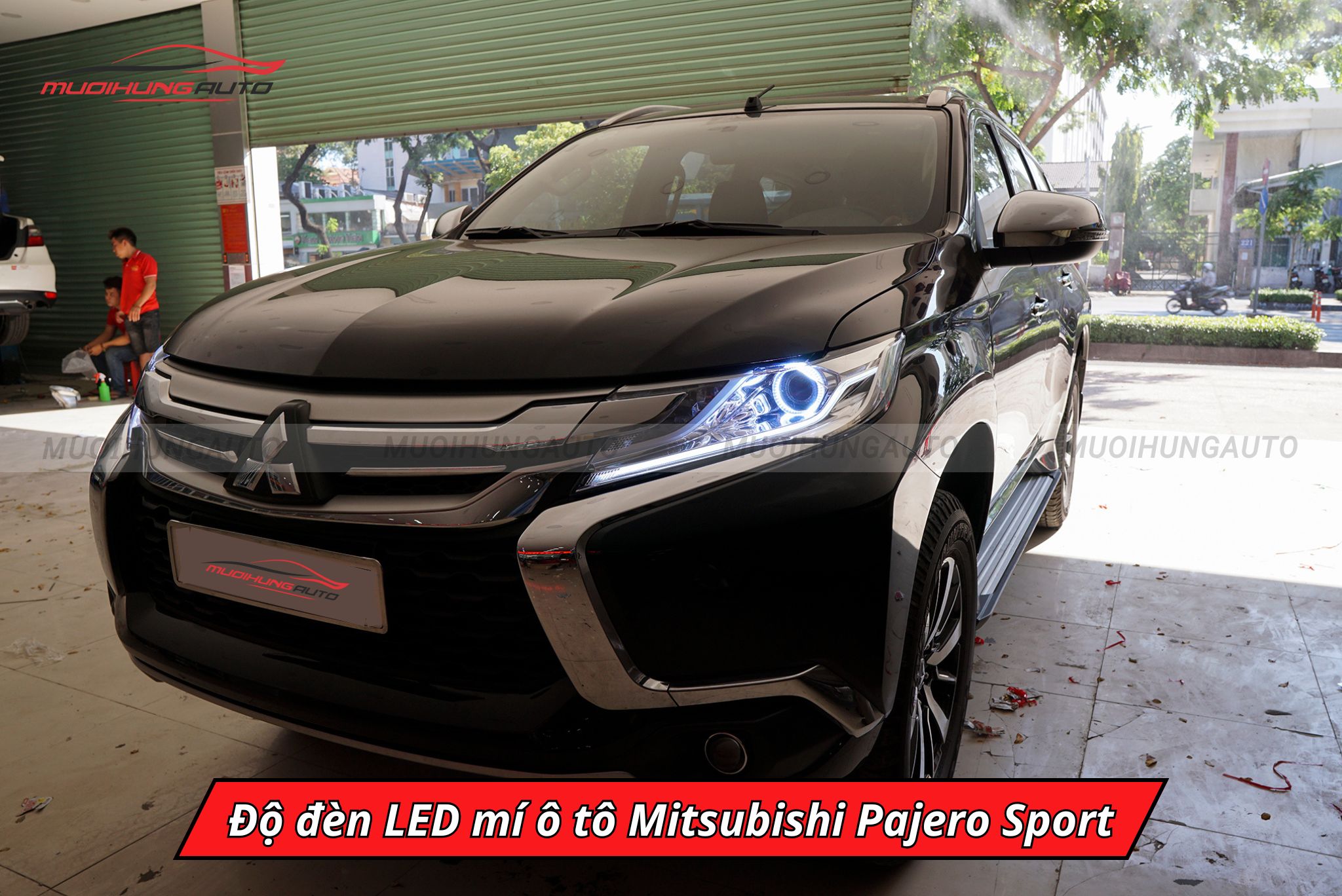 Độ đèn LED mí cho ô tô Mitsubishi Pajero Sport