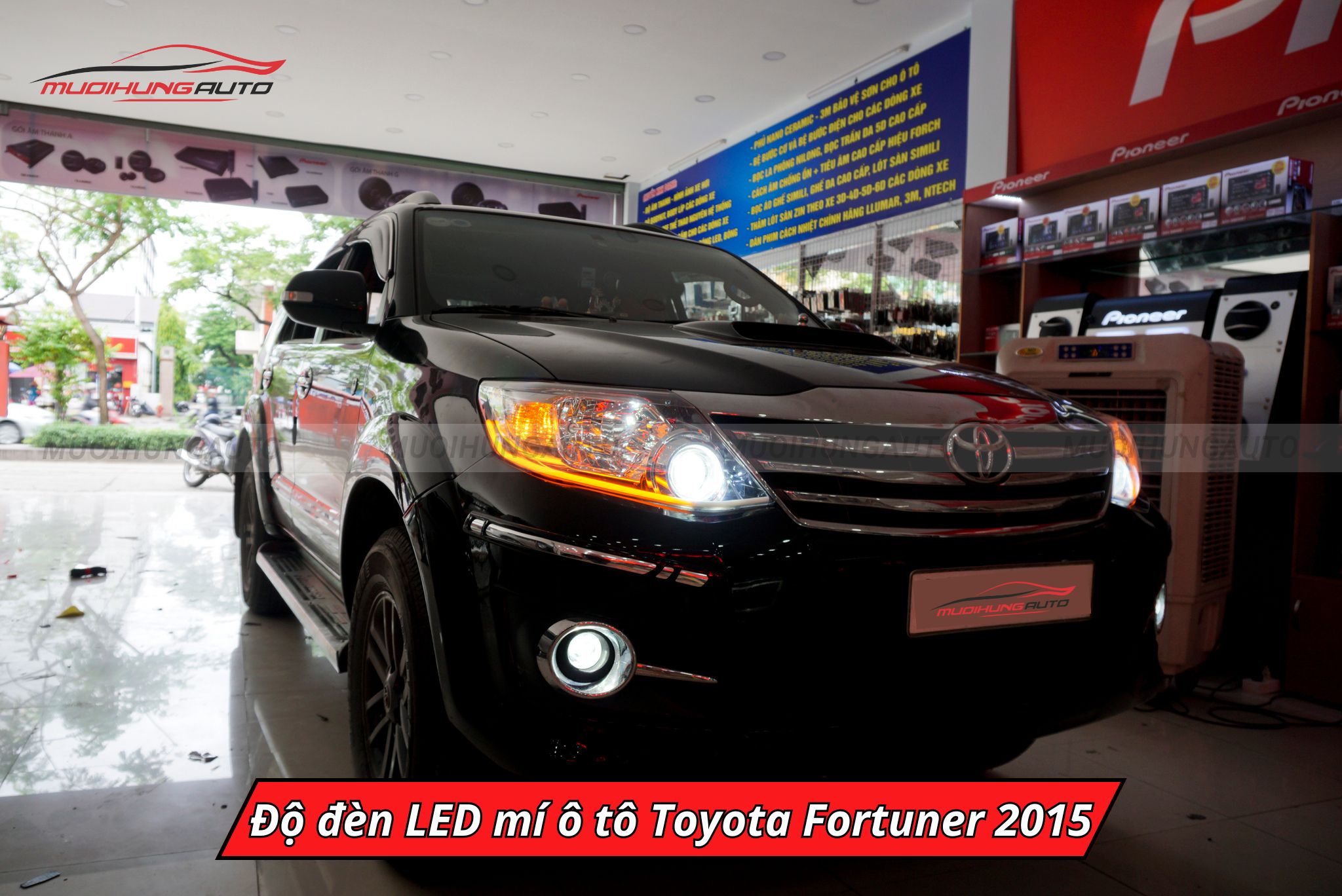 Độ đèn LED mí cho Toyota Fortuner 2015