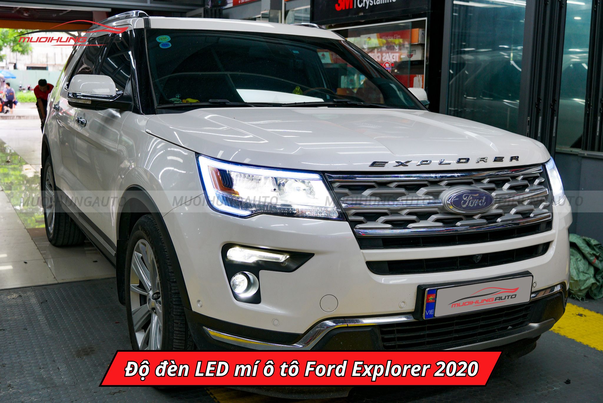 Độ đèn LED mí cho xe Ford Explorer 2020