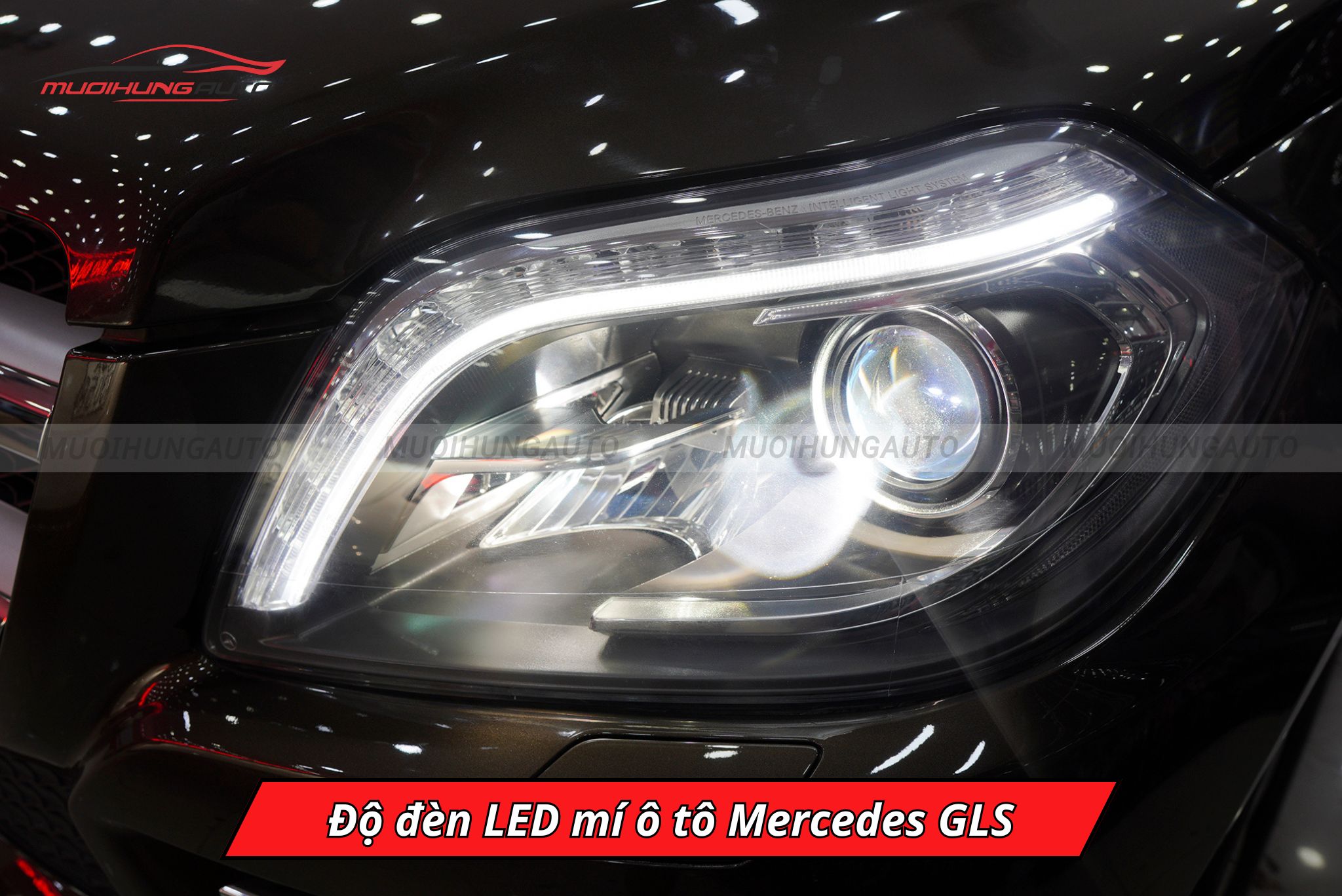 Độ đèn LED mí cho xe Mercedes GLS
