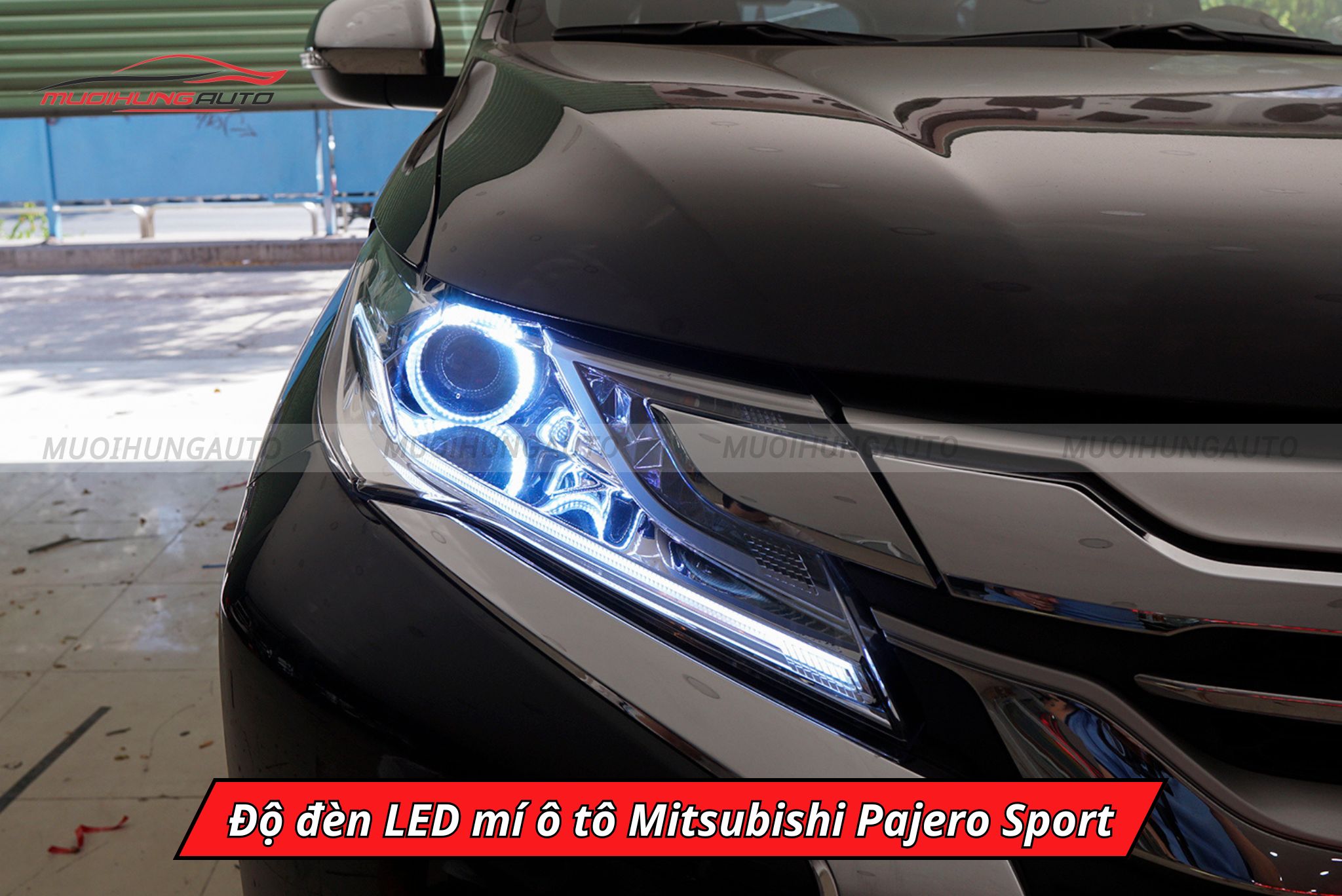 Độ đèn LED mí cho xe Mitsubishi Pajero Sport