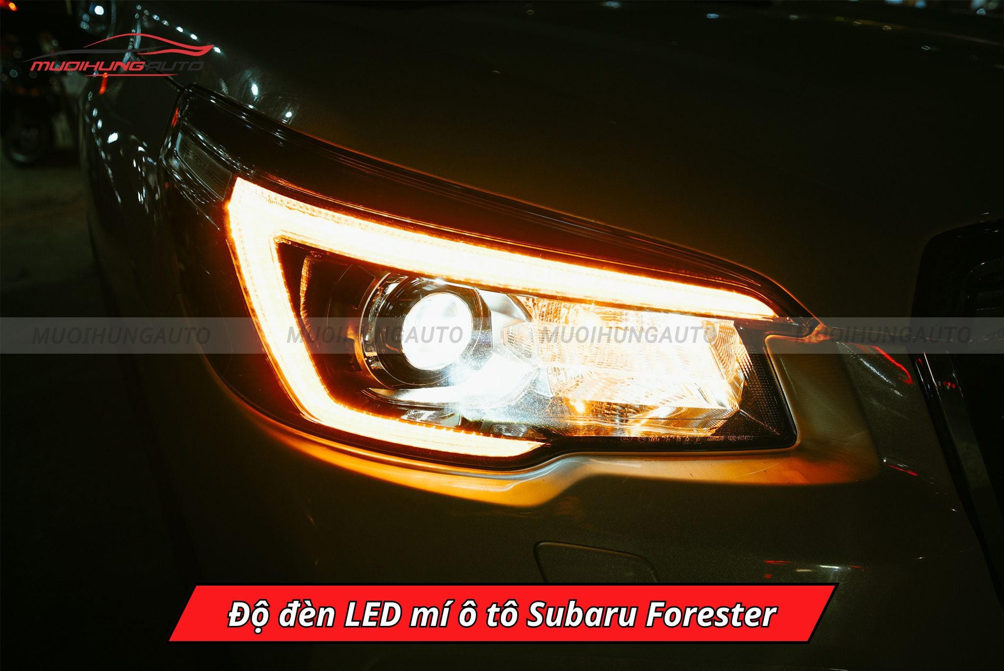Độ đèn LED mí cho xe Subaru Forester