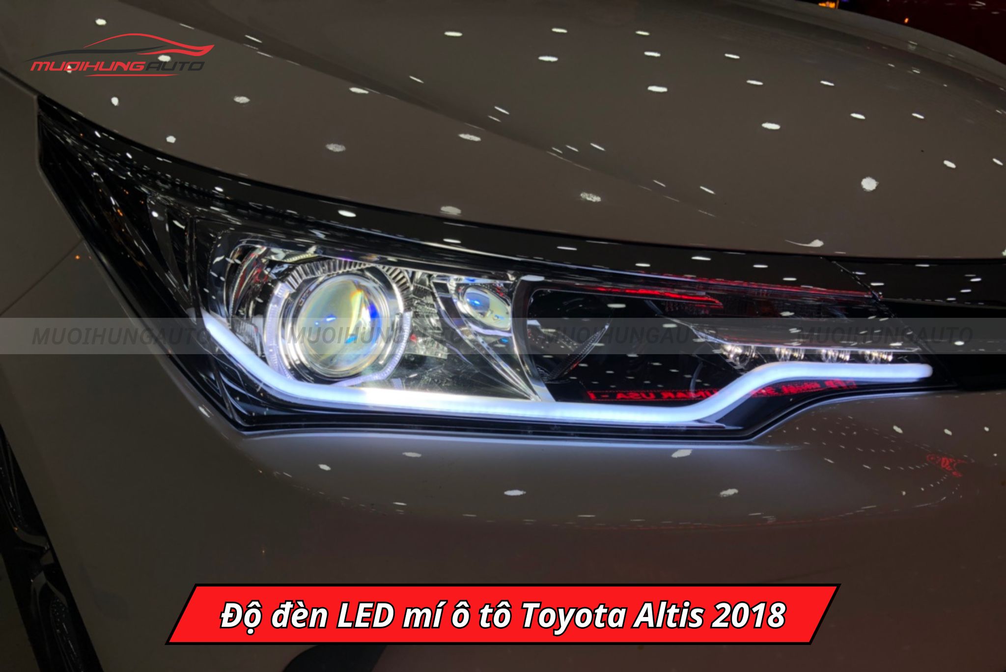 Độ đèn LED mí cho xe Toyota Altis 2018