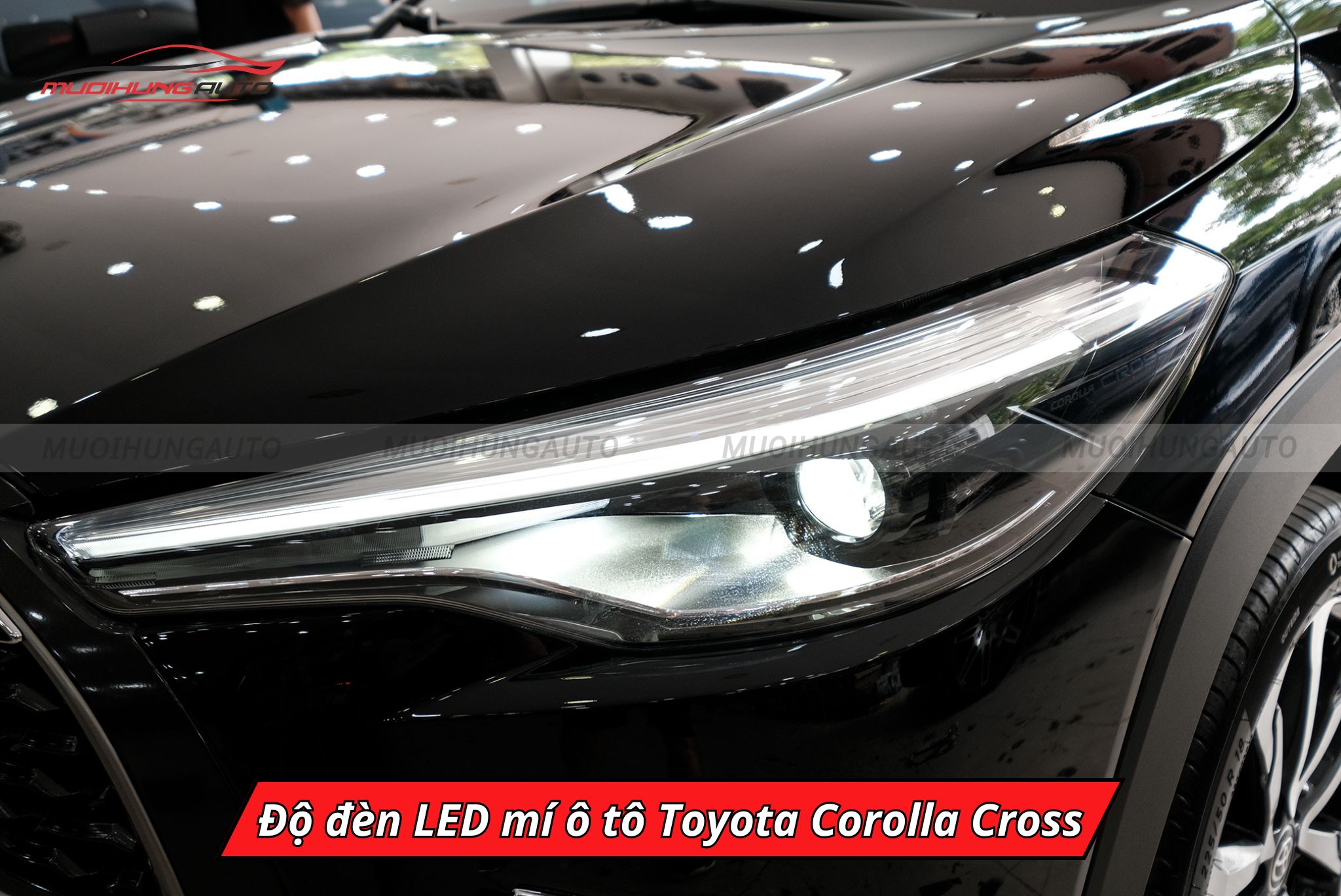 Độ đèn LED mí cho xe Toyota Corolla Cross