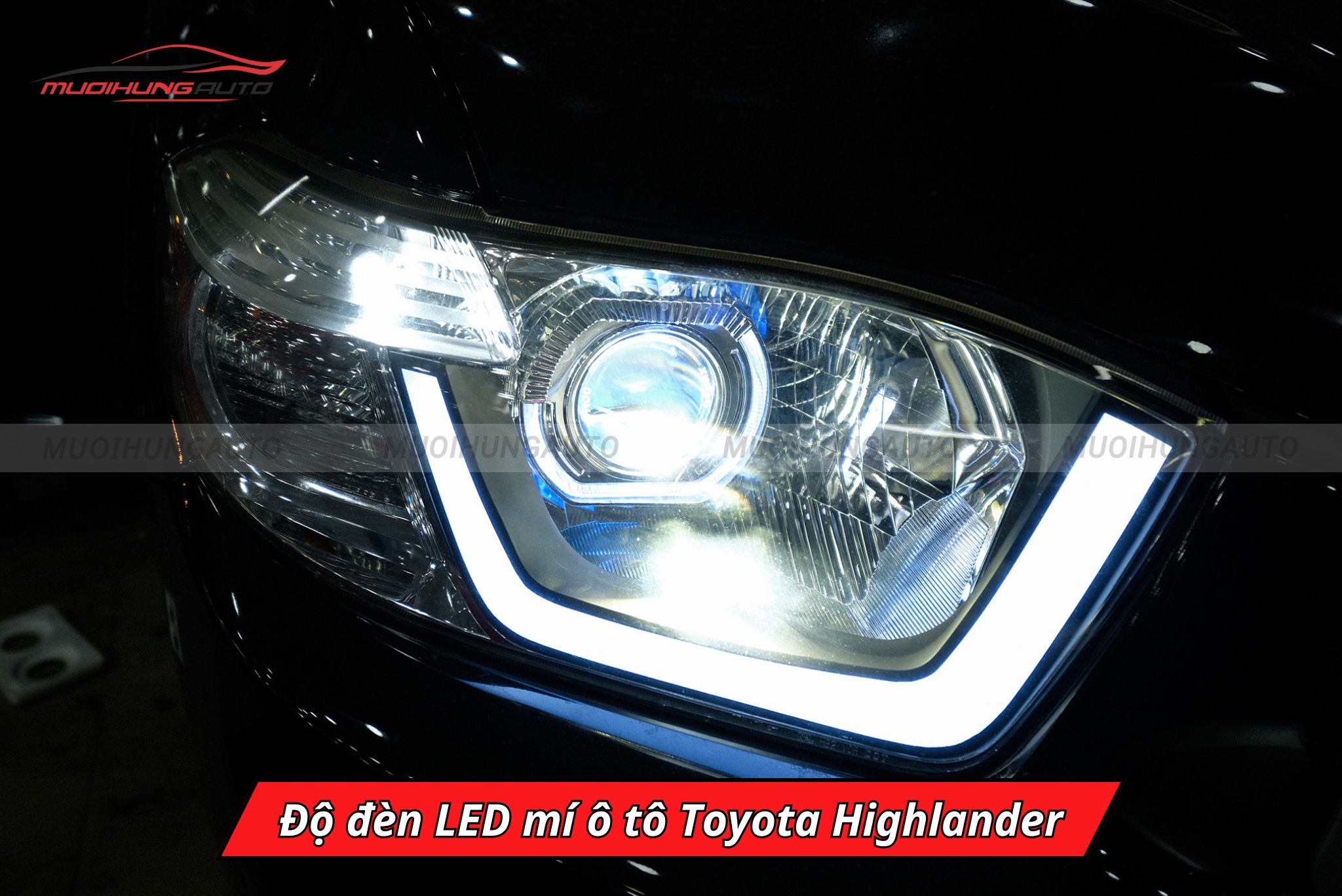 Độ đèn LED mí cho xe Toyota Highlander
