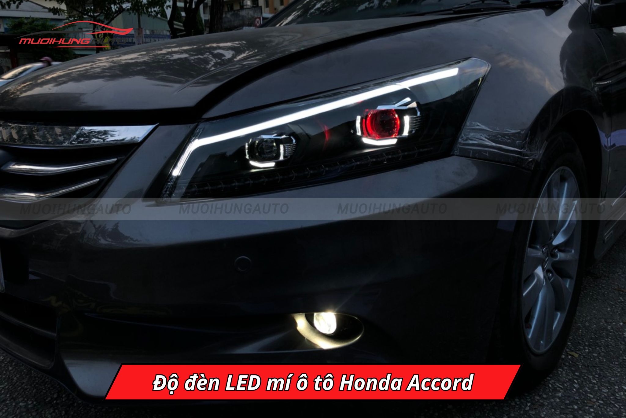 Độ đèn LED mí Honda Accord