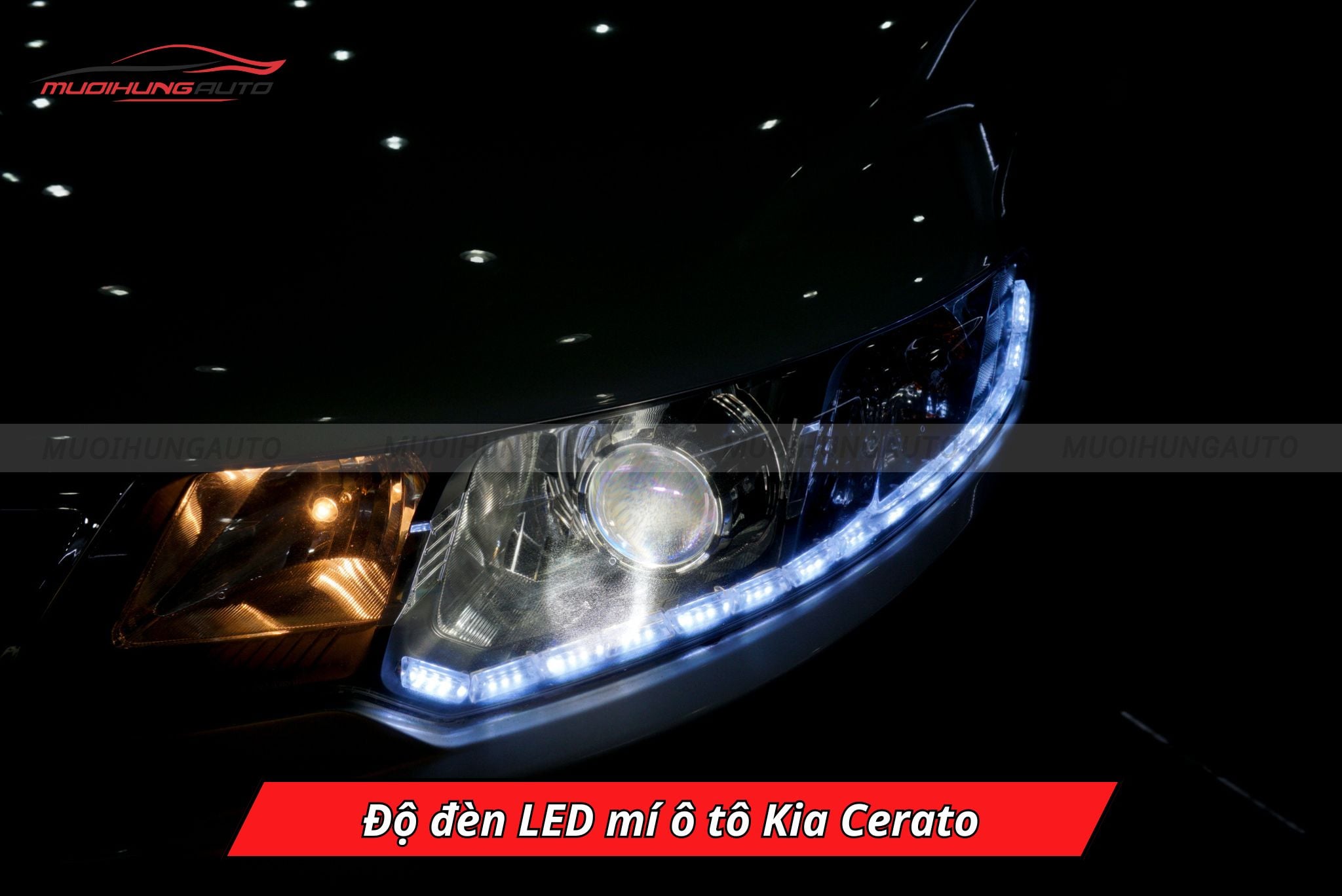 Độ đèn LED mí Kia Cerato