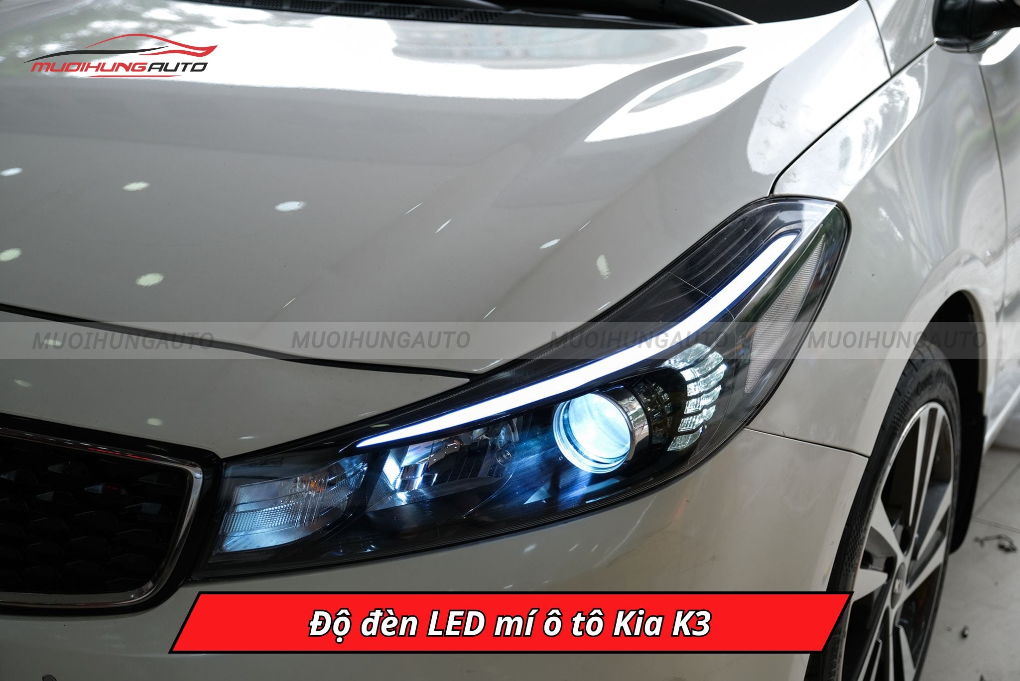 Độ đèn LED mí Kia K3