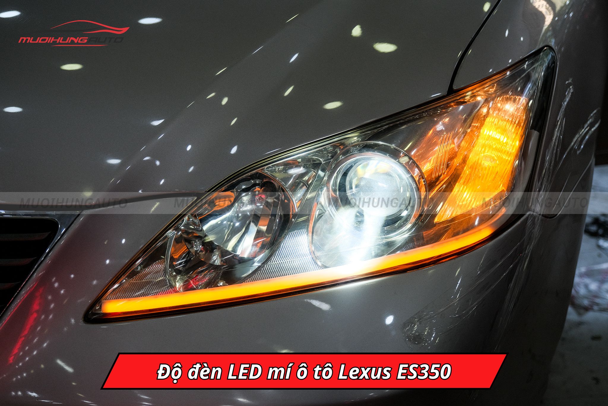 Độ đèn LED mí Lexus ES350