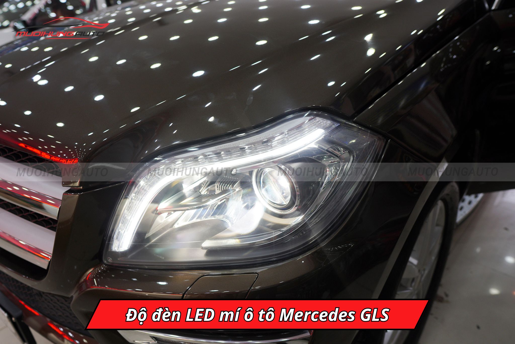 Độ đèn LED mí Mercedes GLS