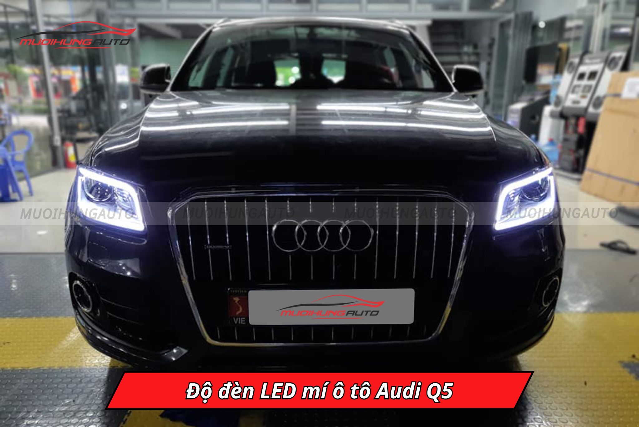Độ đèn LED mí ô tô Audi Q5