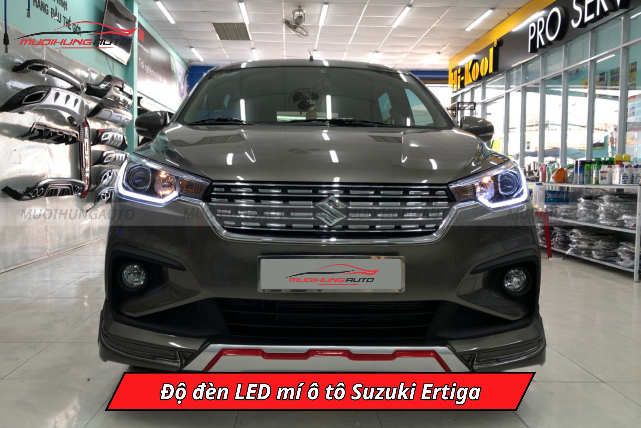 Độ đèn LED mí ô tô Suzuki Ertiga