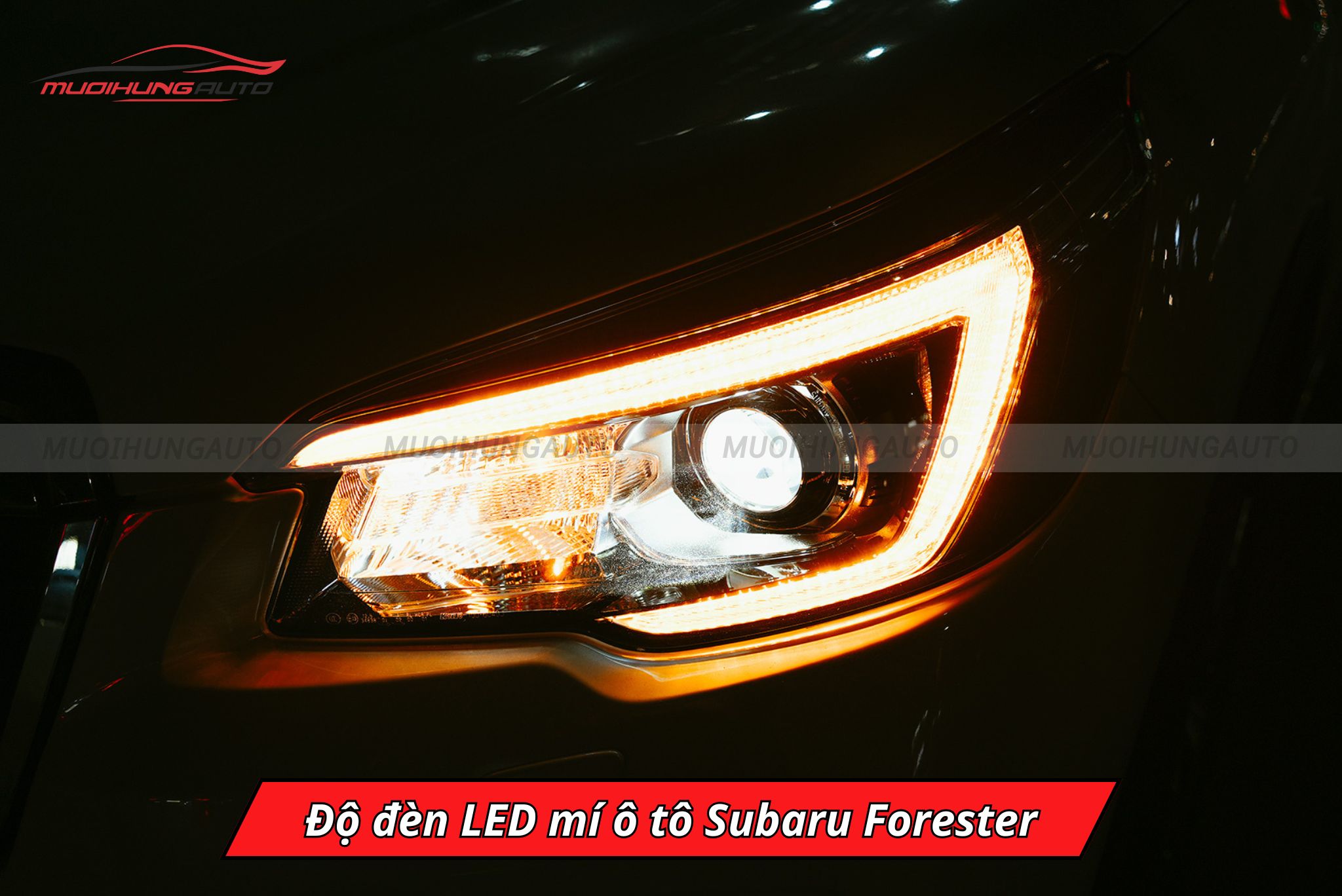 Độ đèn LED mí Subaru Forester