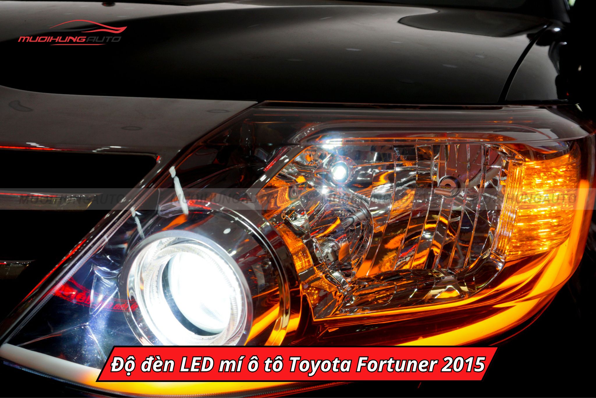Độ đèn LED mí Toyota Fortuner 2015