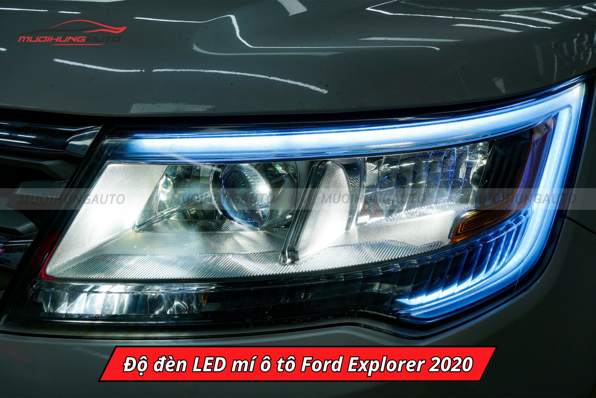 Độ đèn LED mí xe Ford Explorer 2020