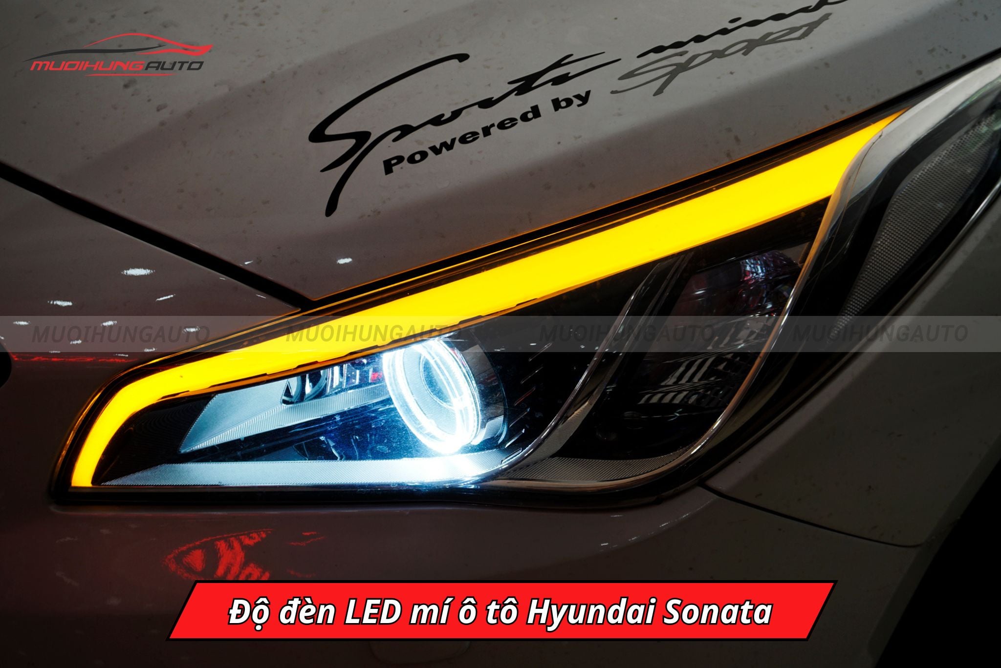Độ đèn LED mí xe Hyundai Sonata