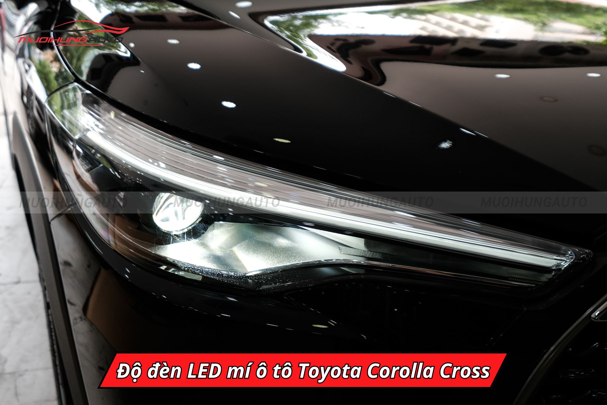 Độ đèn LED mí xe Toyota Corolla Cross