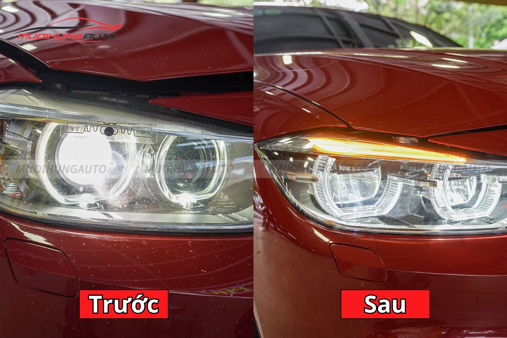 Độ đèn pha nguyên cụm BMW 320i 2015