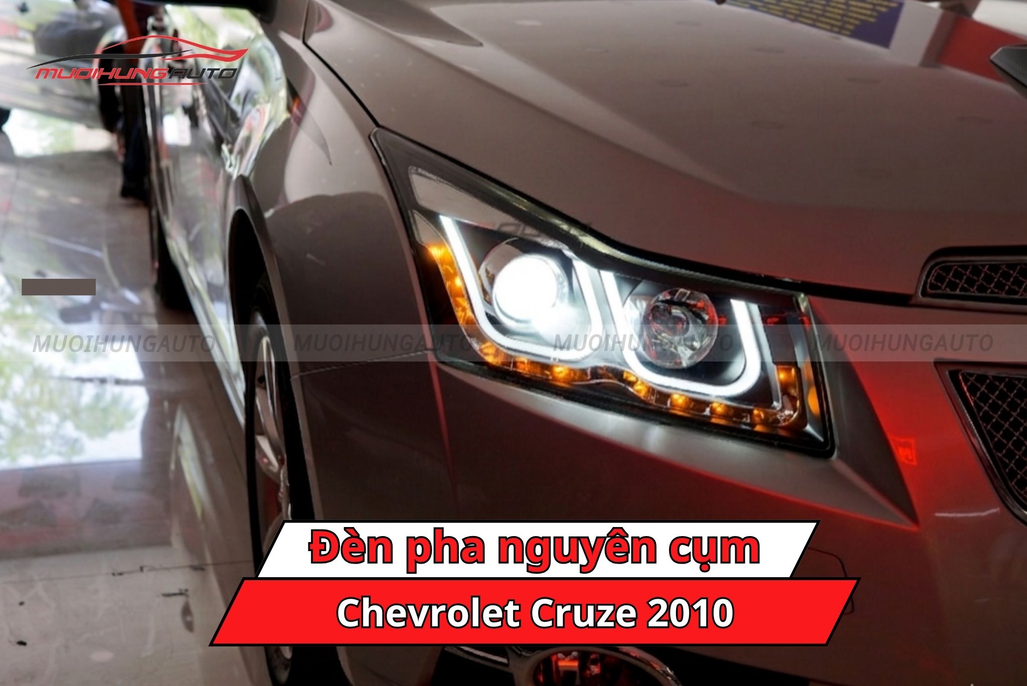 Độ đèn pha nguyên cụm Chevrolet Cruze 2010
