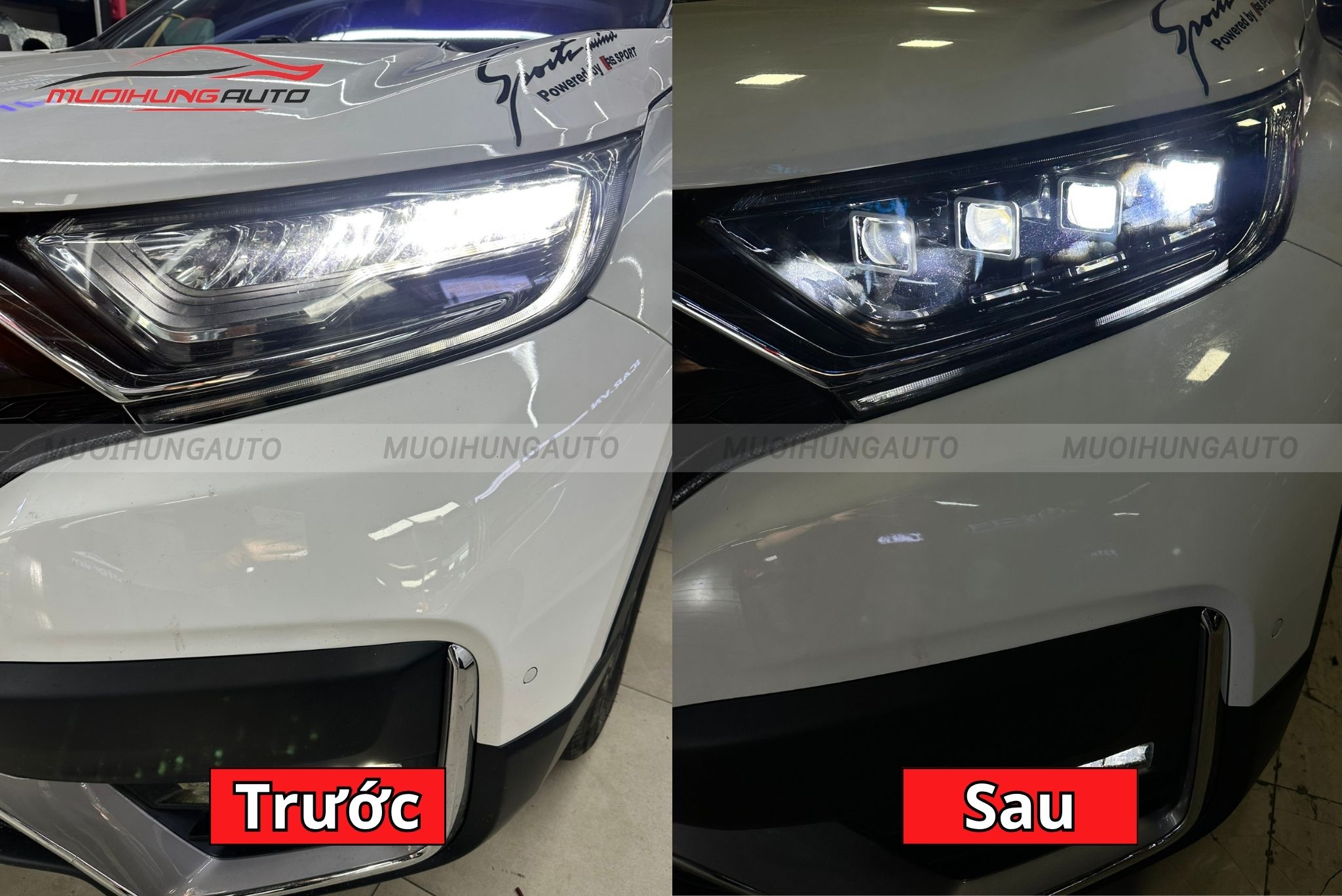 Độ đèn pha nguyên cụm cho Honda CRV 2021