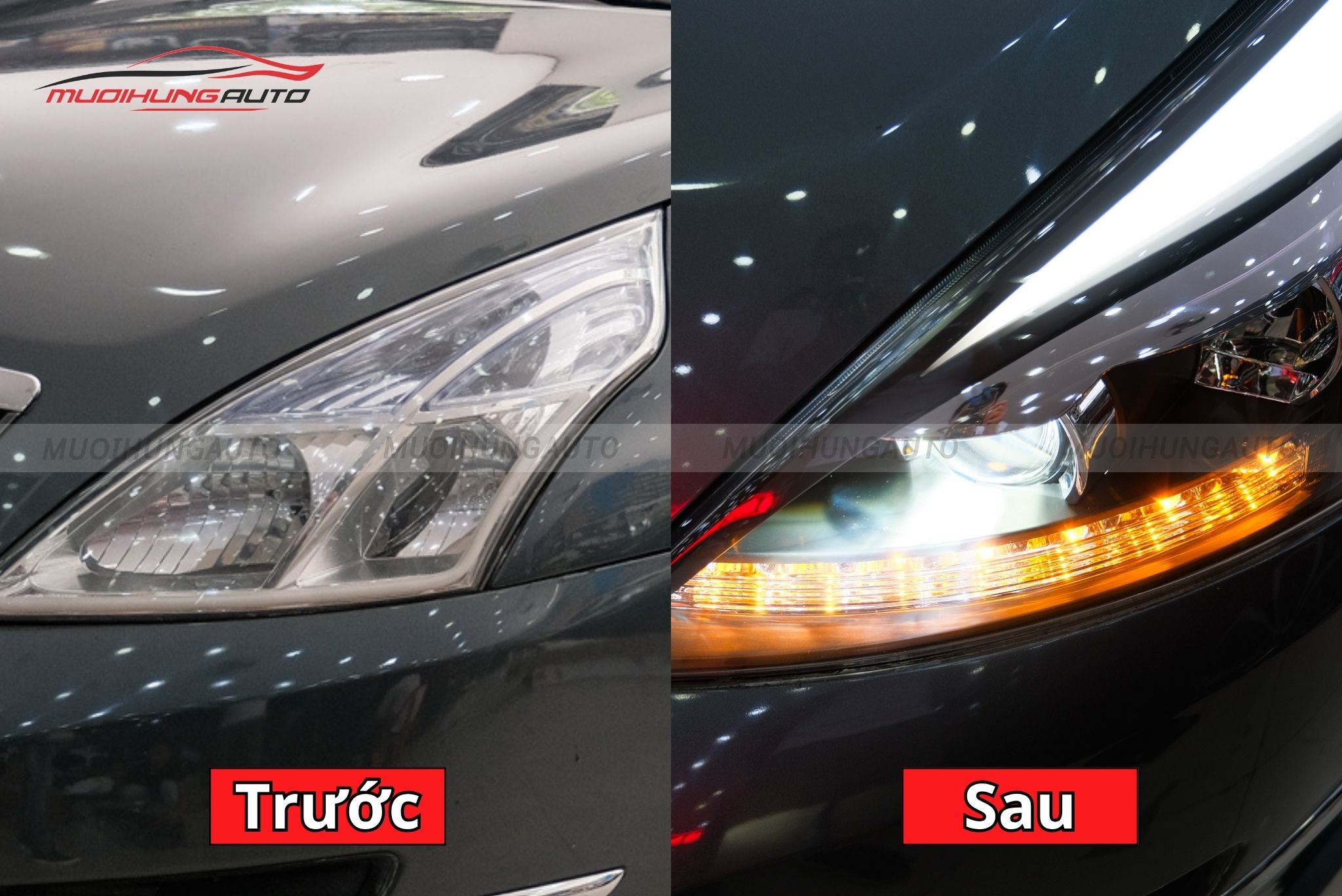 Độ đèn pha nguyên cụm cho Nissan Teana