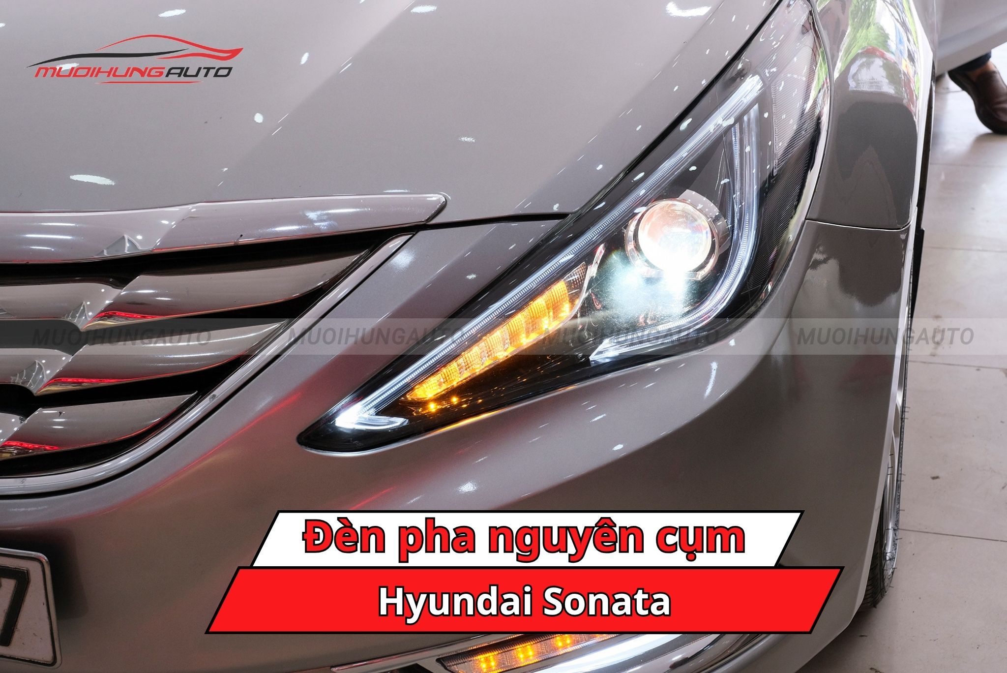 Đèn pha nguyên cụm cho ô tô Hyundai Sonata