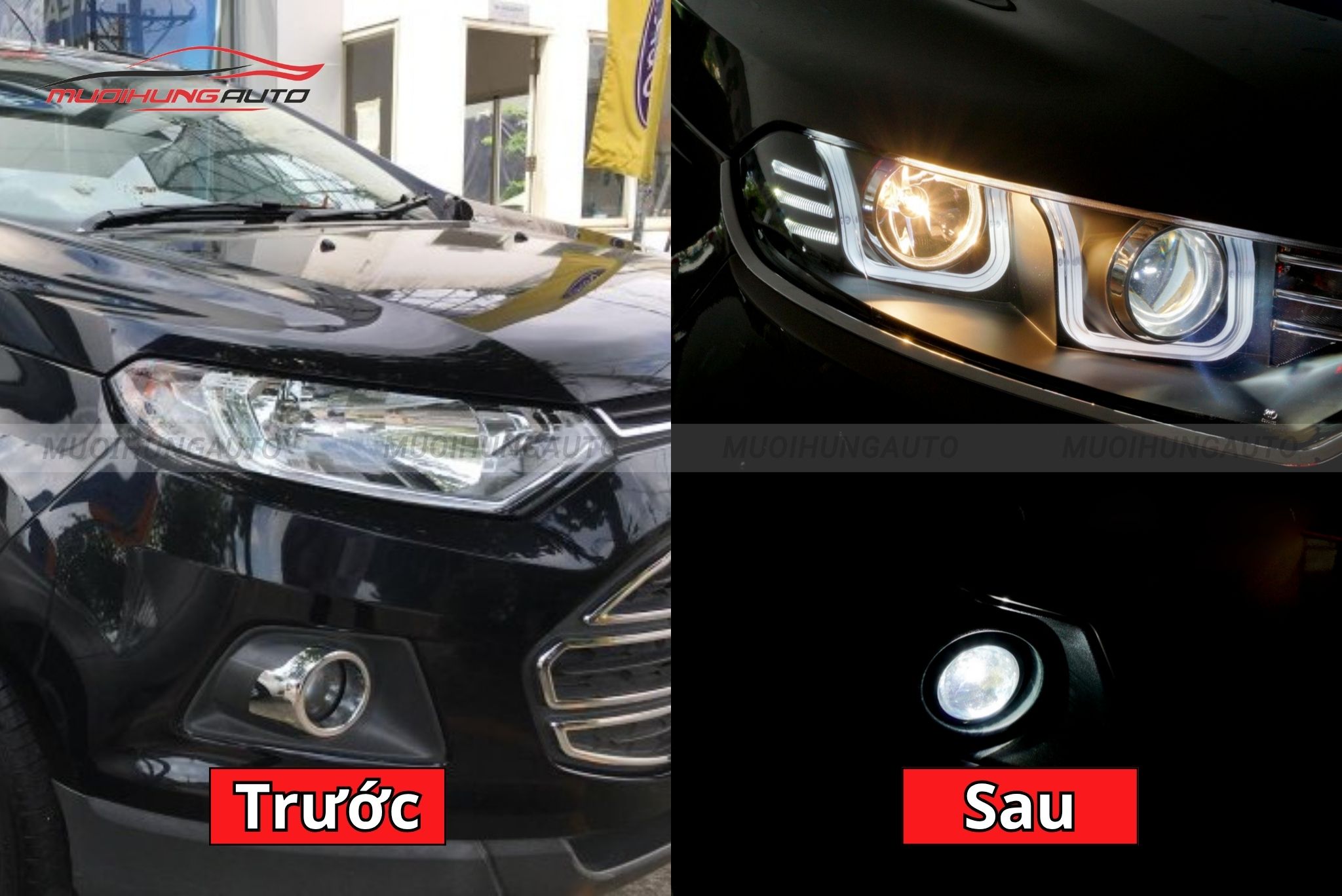 Độ đèn pha nguyên cụm Ford Ecosport