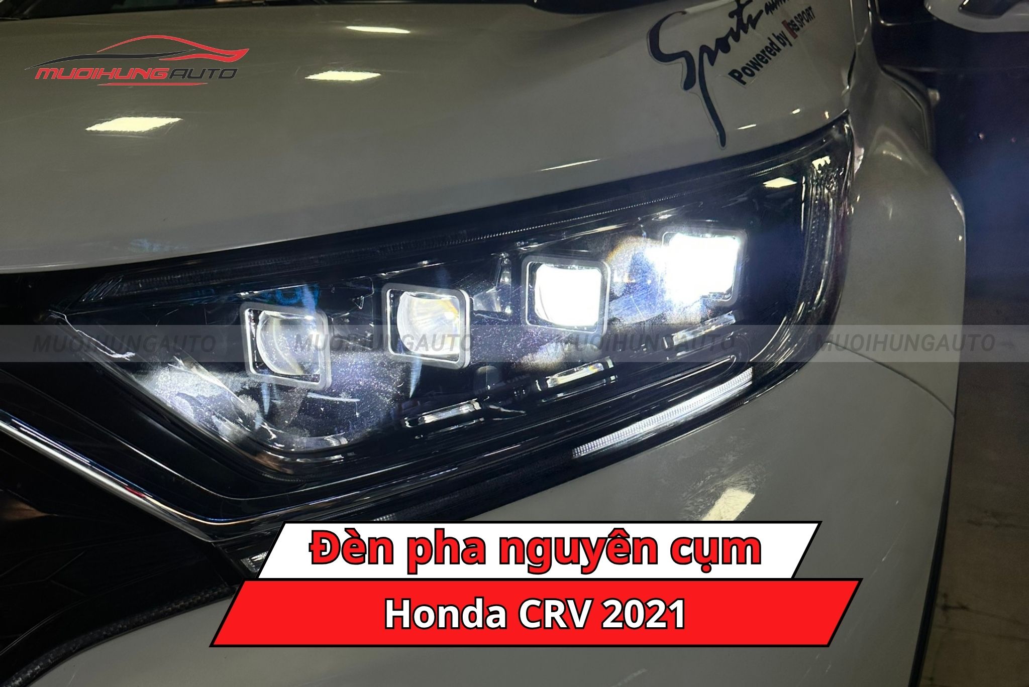 Độ đèn pha nguyên cụm Honda CRV 2021