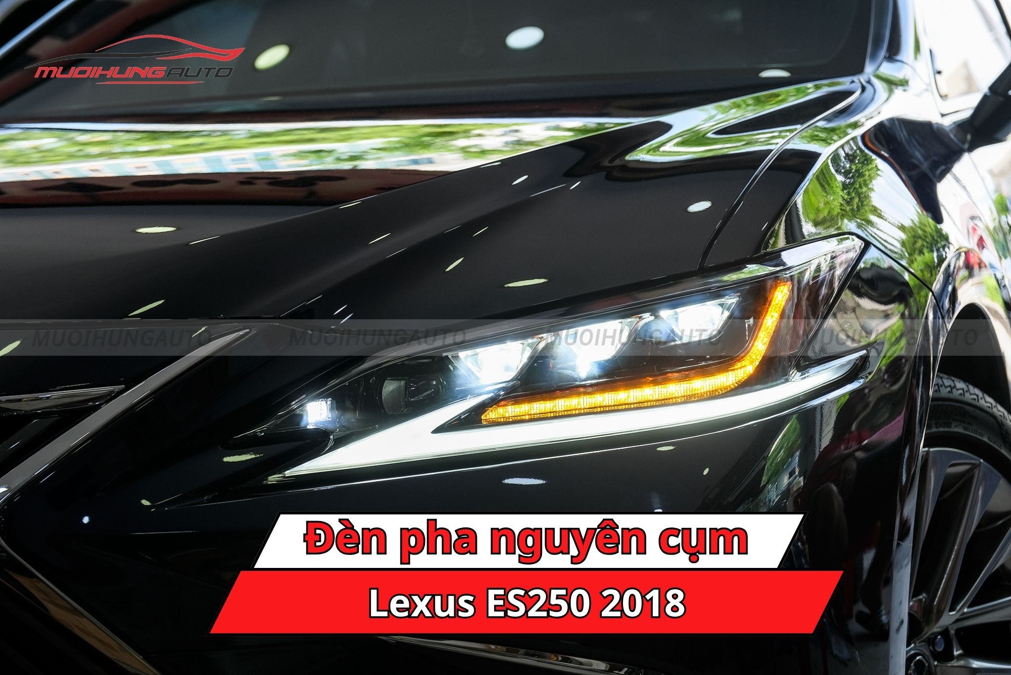 Độ đèn pha nguyên cụm Lexus ES250 2018