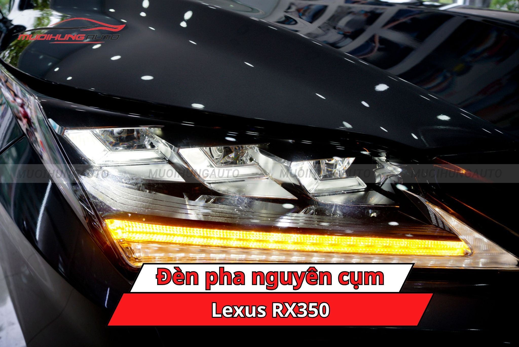 Độ đèn pha nguyên cụm Lexus RX350