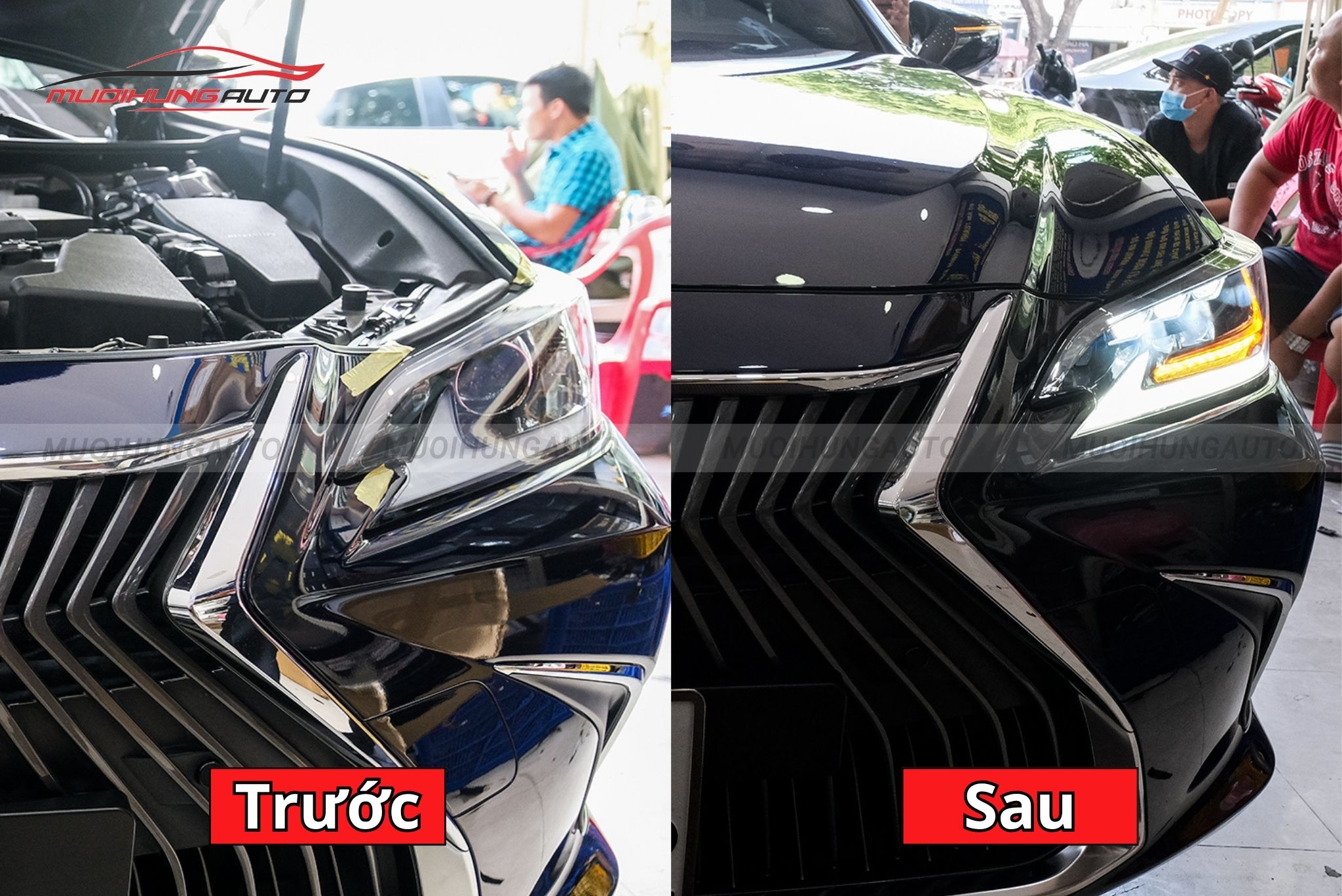 Độ đèn pha nguyên cụm ô tô Lexus ES250 2018