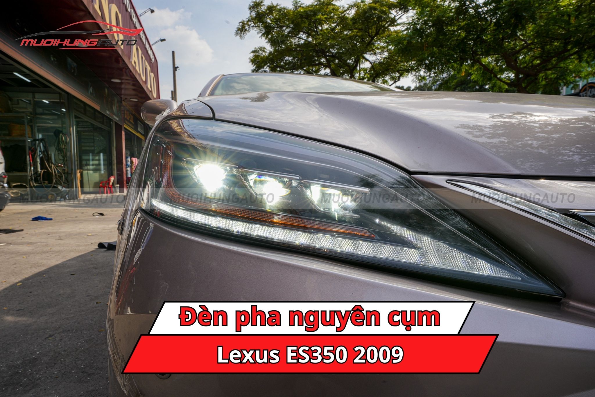 Độ đèn pha nguyên cụm ô tô Lexus ES350 2009