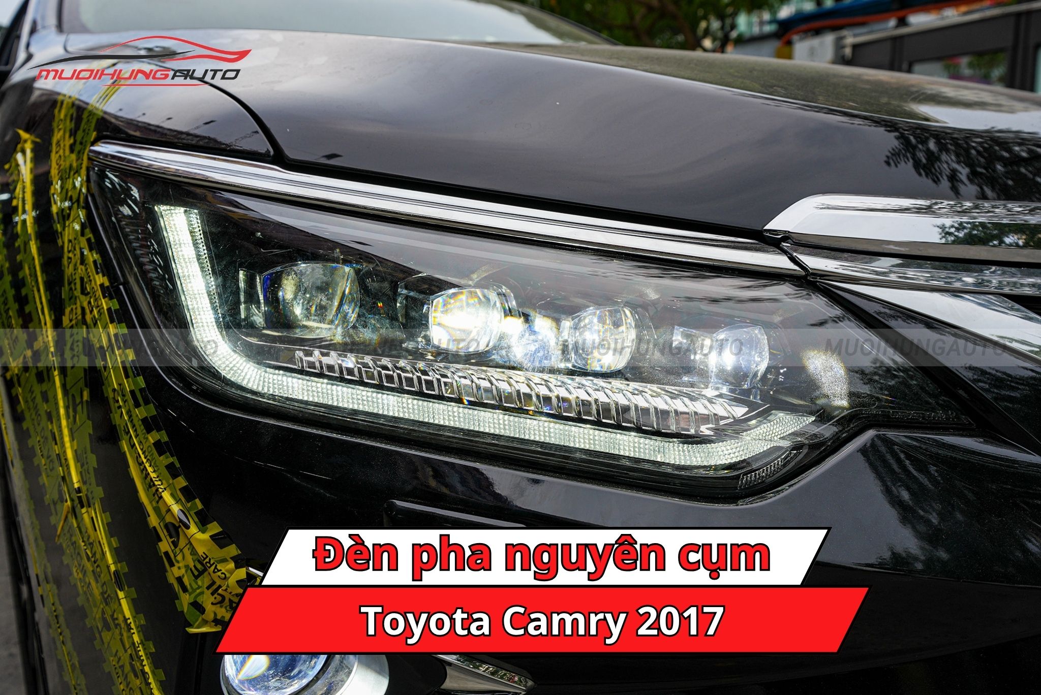 Độ đèn pha nguyên cụm Toyota Camry 2017