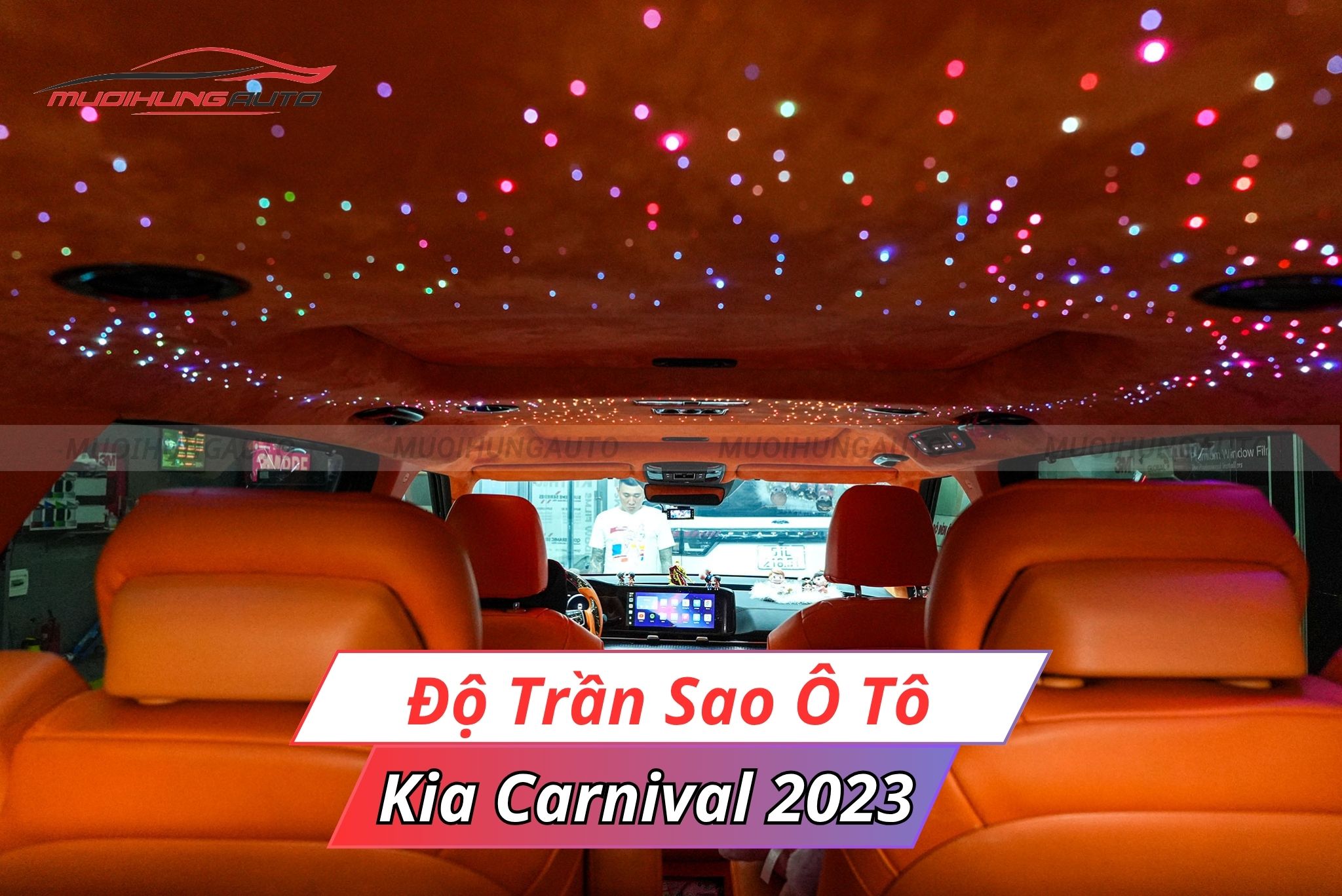 Độ đèn trần sao ô tô Kia Carnival 2023