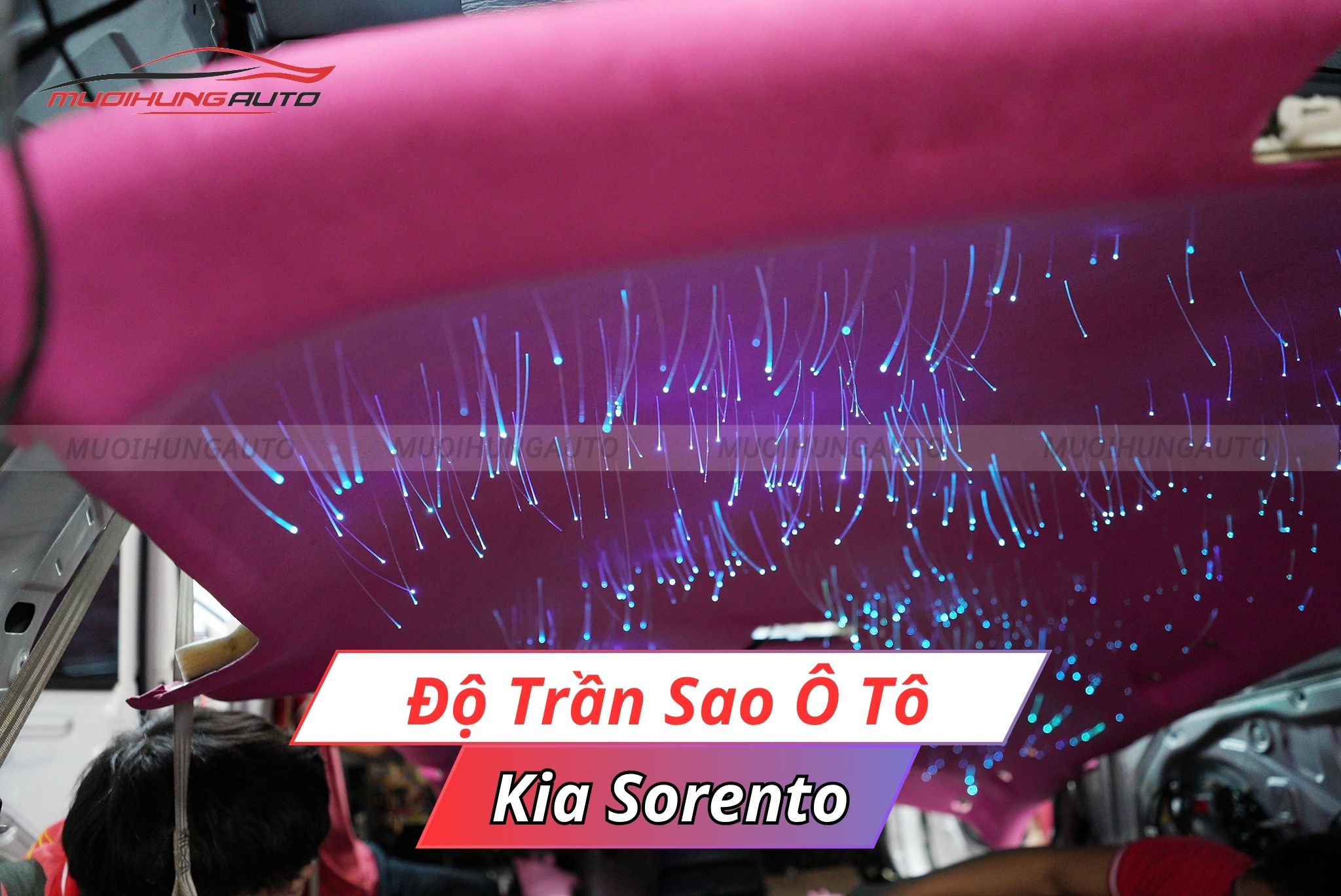 Độ đèn trần sao ô tô Kia Sorento