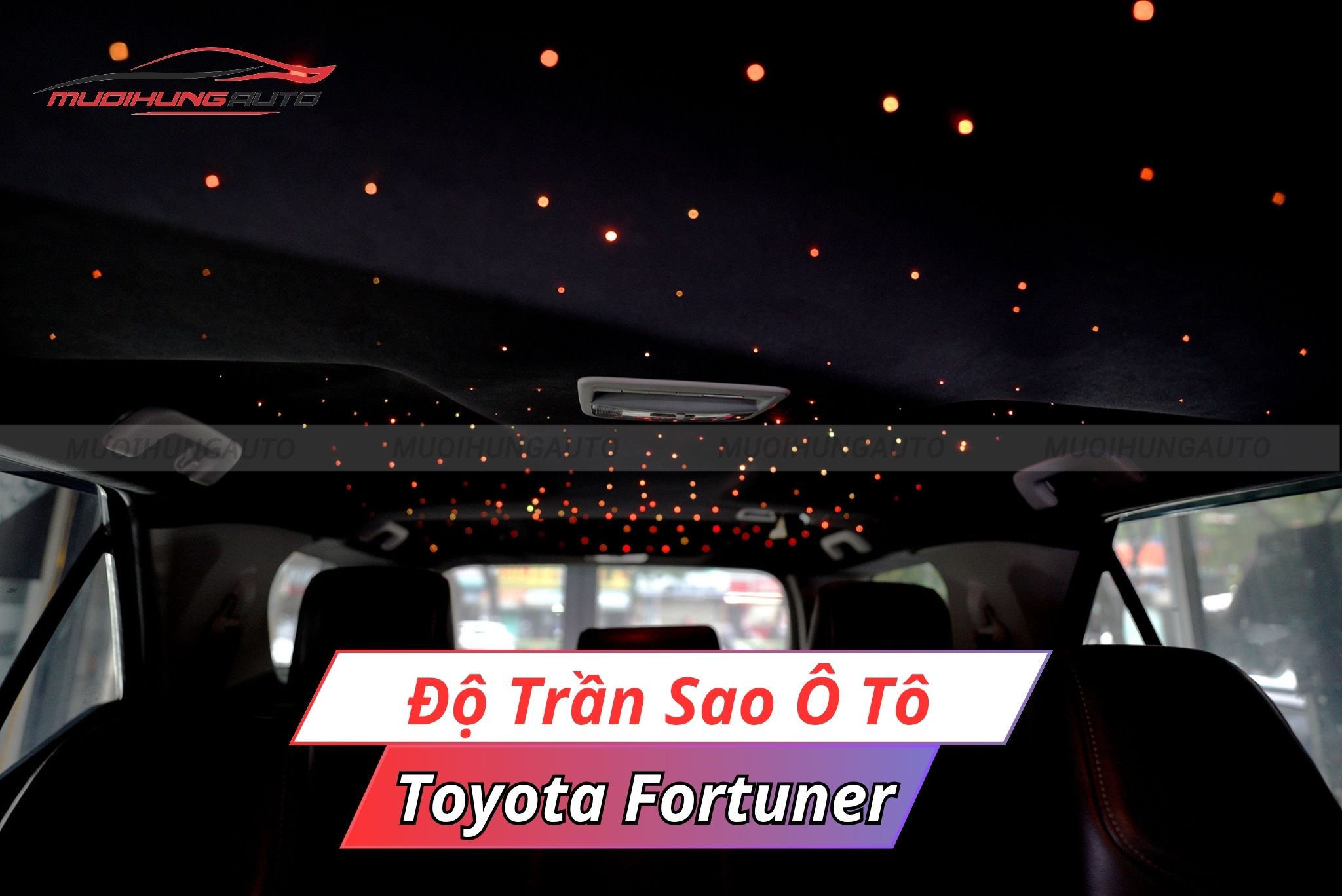 Độ đèn trần sao ô tô Toyota Fortuner