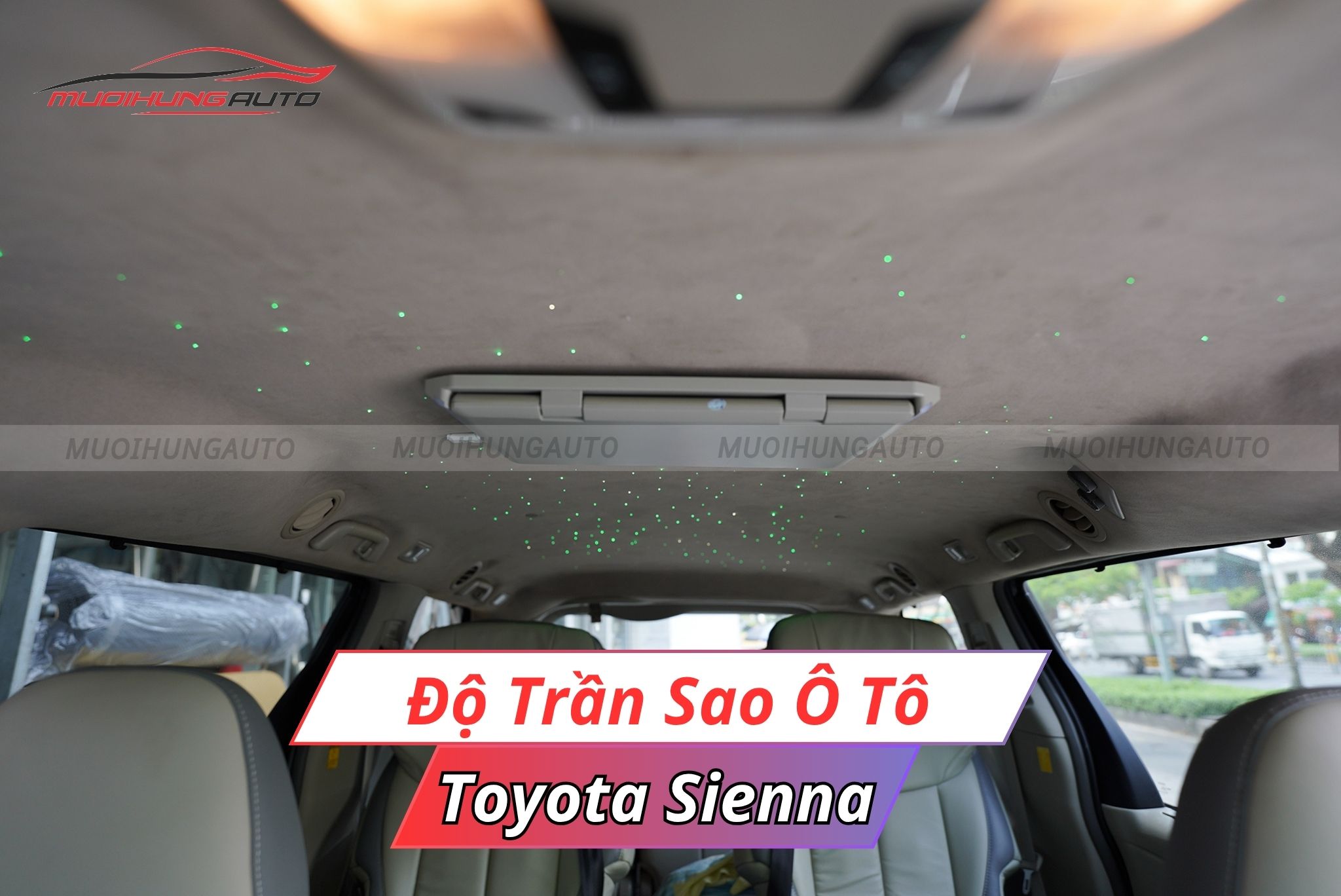 Độ đèn trần sao ô tô Toyota Sienna