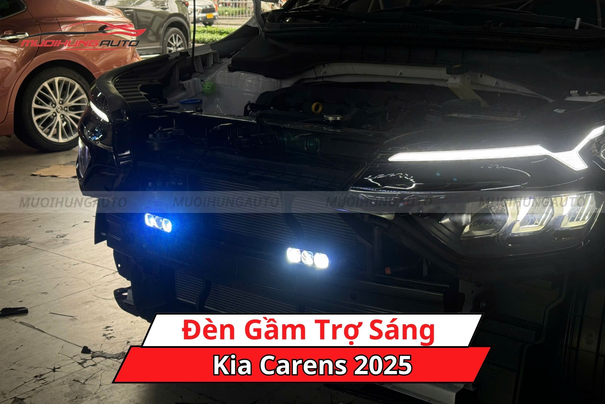 Độ đèn trợ sáng ô tô Kia Carens 2025