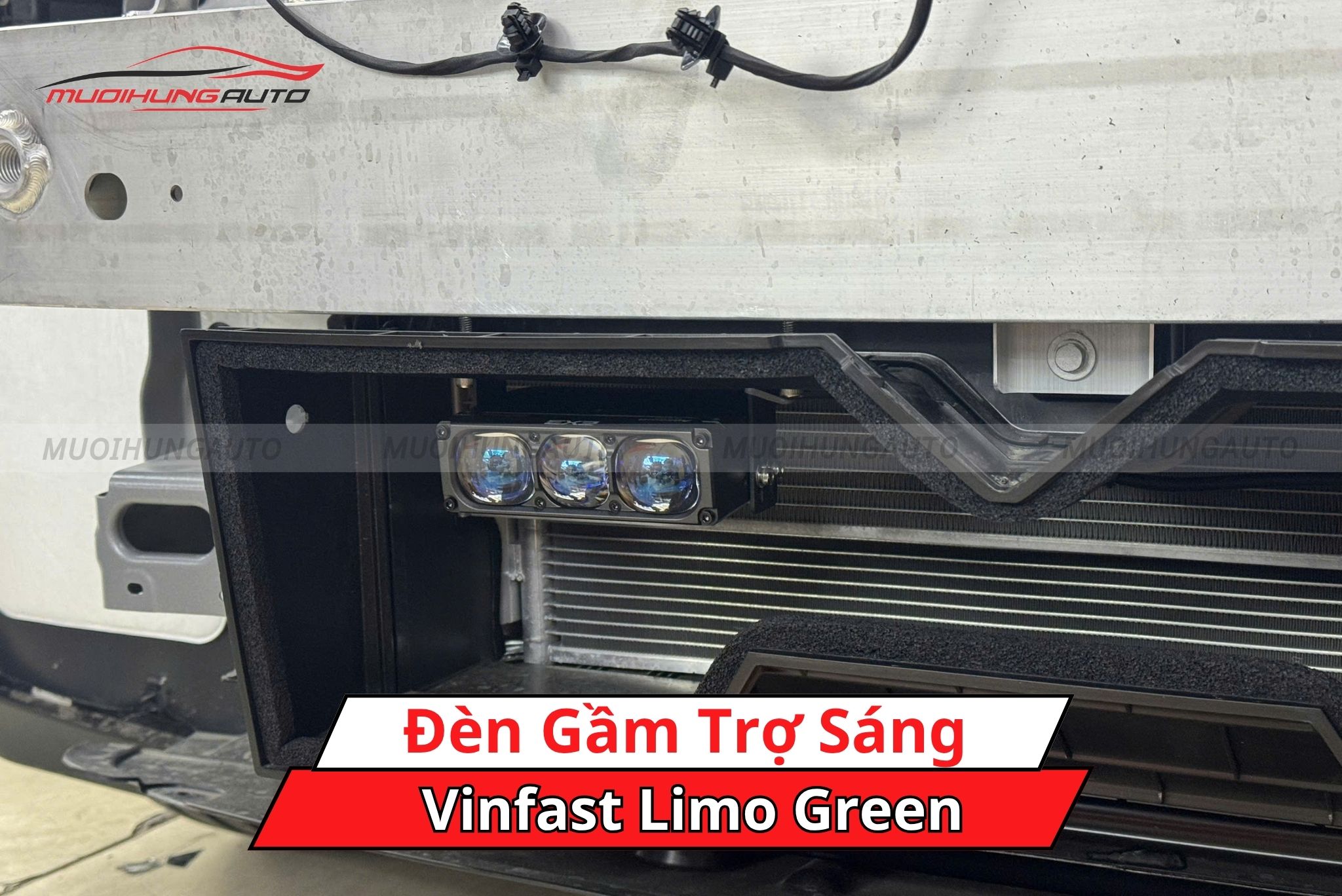 Độ đèn trợ sáng ô tô Vinfast Limo Green