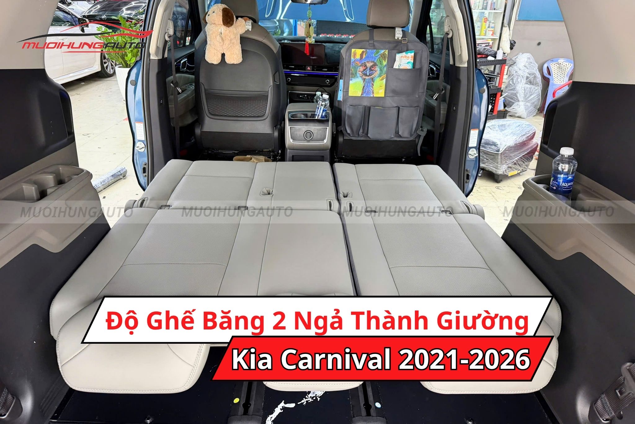 Độ ghế băng 2 ngả thành giường 180 độ ô tô Kia Carnival 2021-2026
