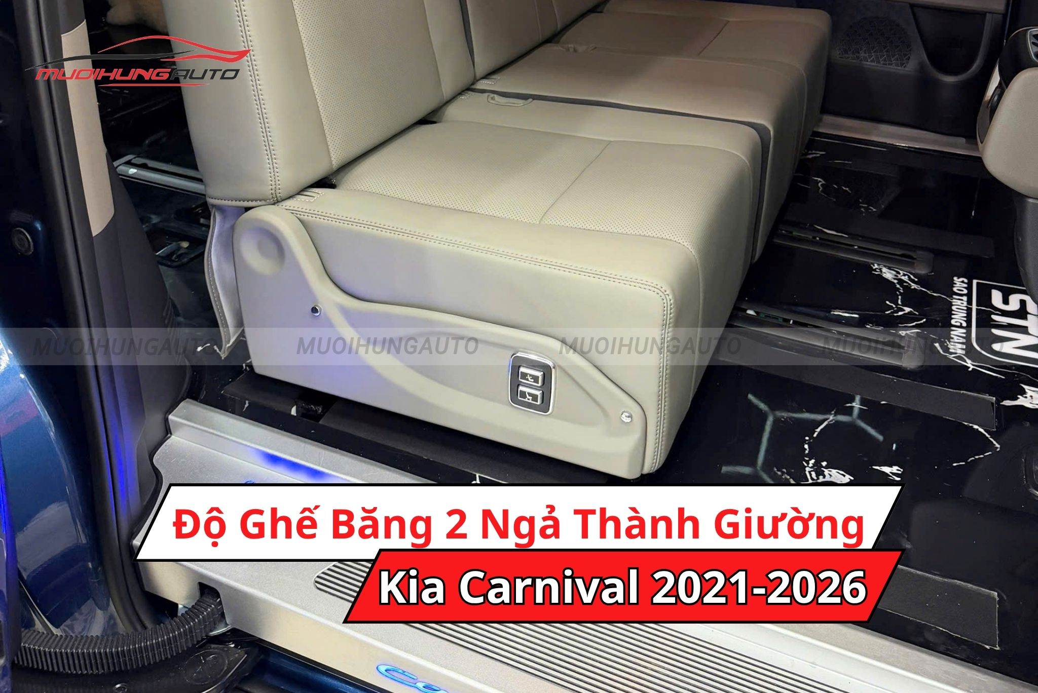 Độ ghế băng 2 thành giường Kia Carnival 2021-2026